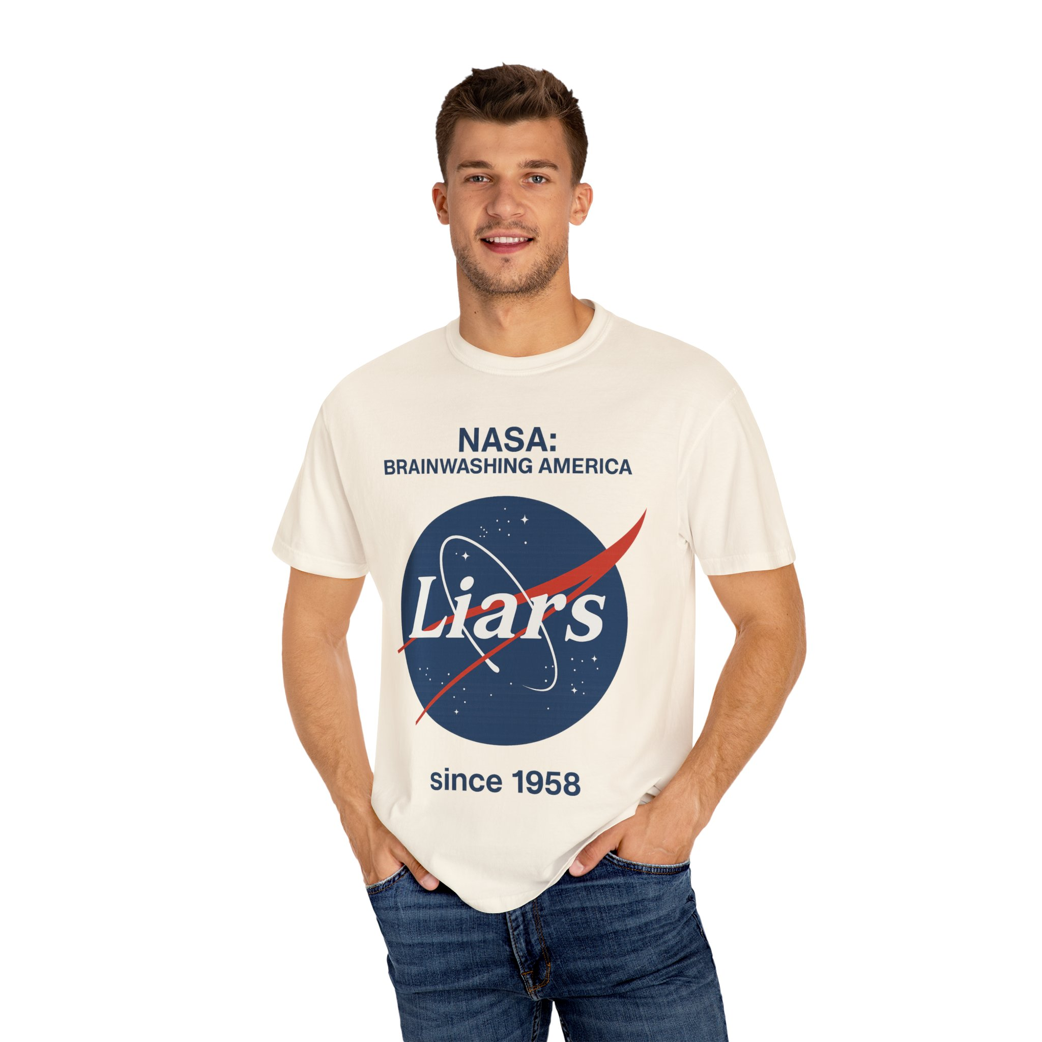 NASA Brainwashing T-shirt, Unisex Graphic Tee, Funny Space Apparel, Gift for Space Lovers, Science Humor Shirt - Image 8
