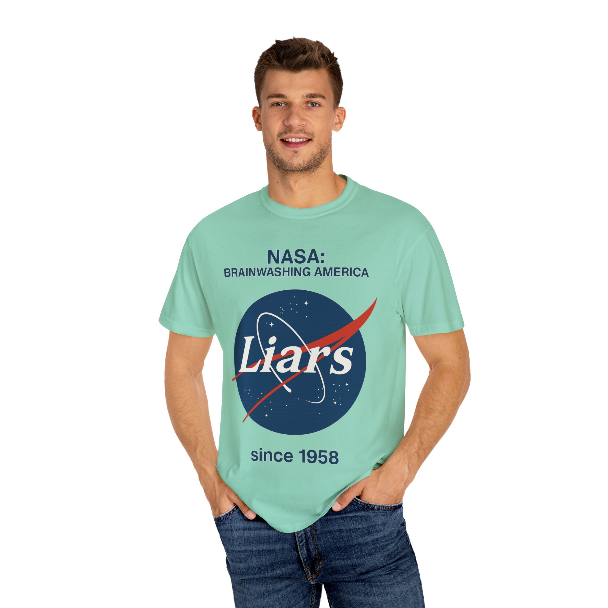 NASA Brainwashing T-shirt, Unisex Graphic Tee, Funny Space Apparel, Gift for Space Lovers, Science Humor Shirt - Image 28