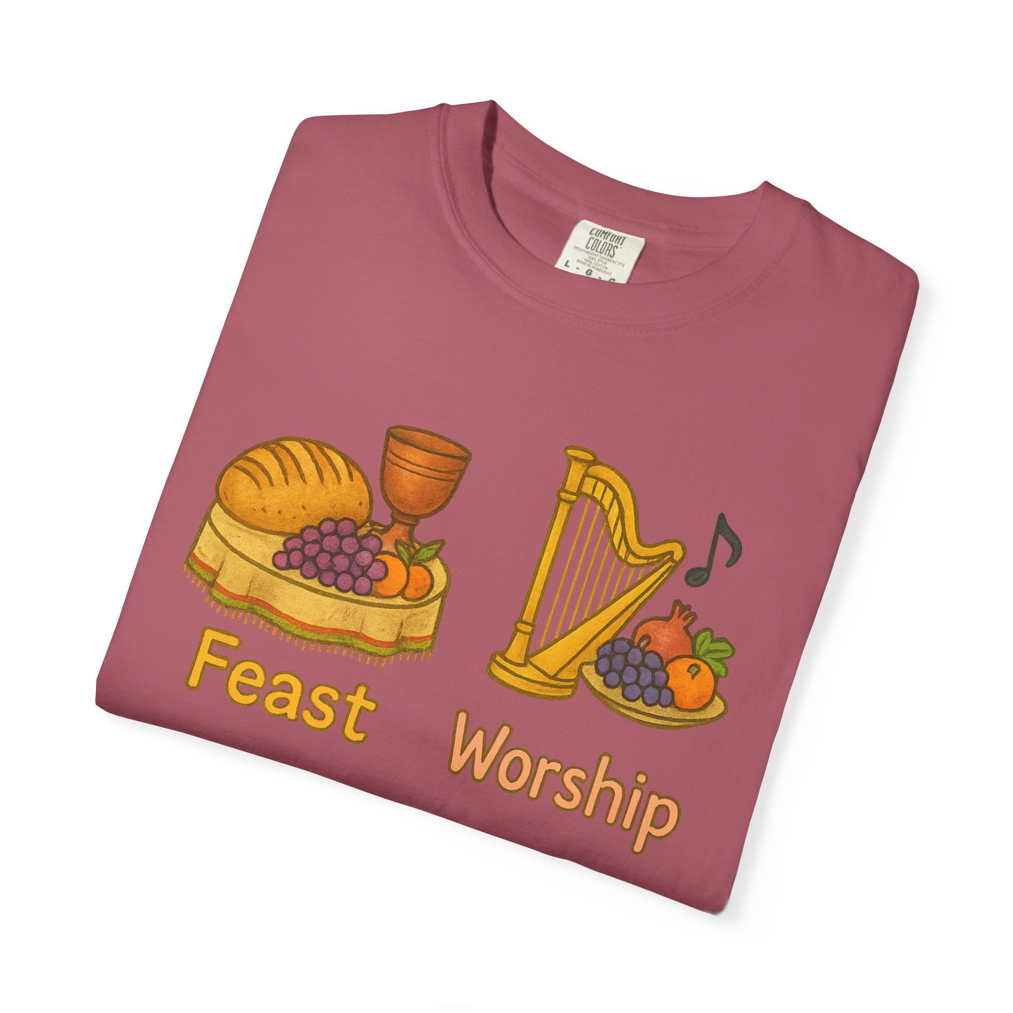 Worshipful T-Shirt, Music Lover Gift, Cup & Harp Tee, Religious Apparel, Christian Shirt - Image 55