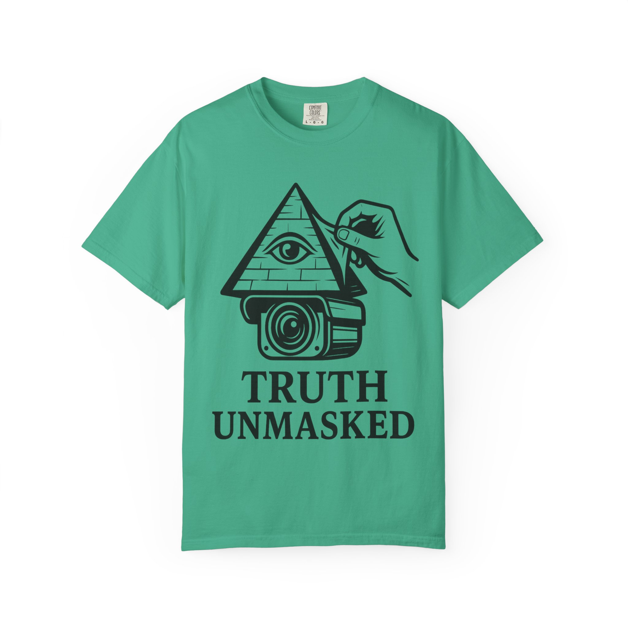 Truth Unmasked Shirt | Pyramid Camera Eye Graphic Tee | Exposing Lies Awareness Conspiracy T-Shirt | Freedom Expression Top - Image 17