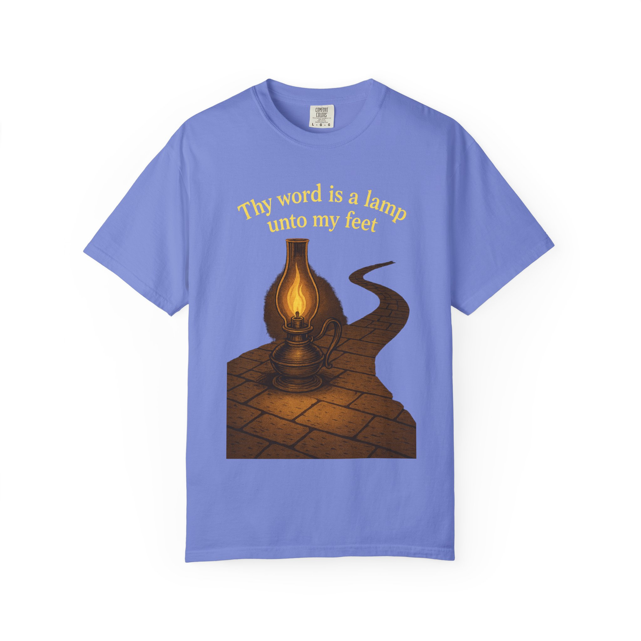 Vintage-Inspired Oil Lamp Unisex Garment-Dyed T-Shirt, Spiritual Tee, Religious Shirt, Biblical Clothing, Christian Apparel - Image 33