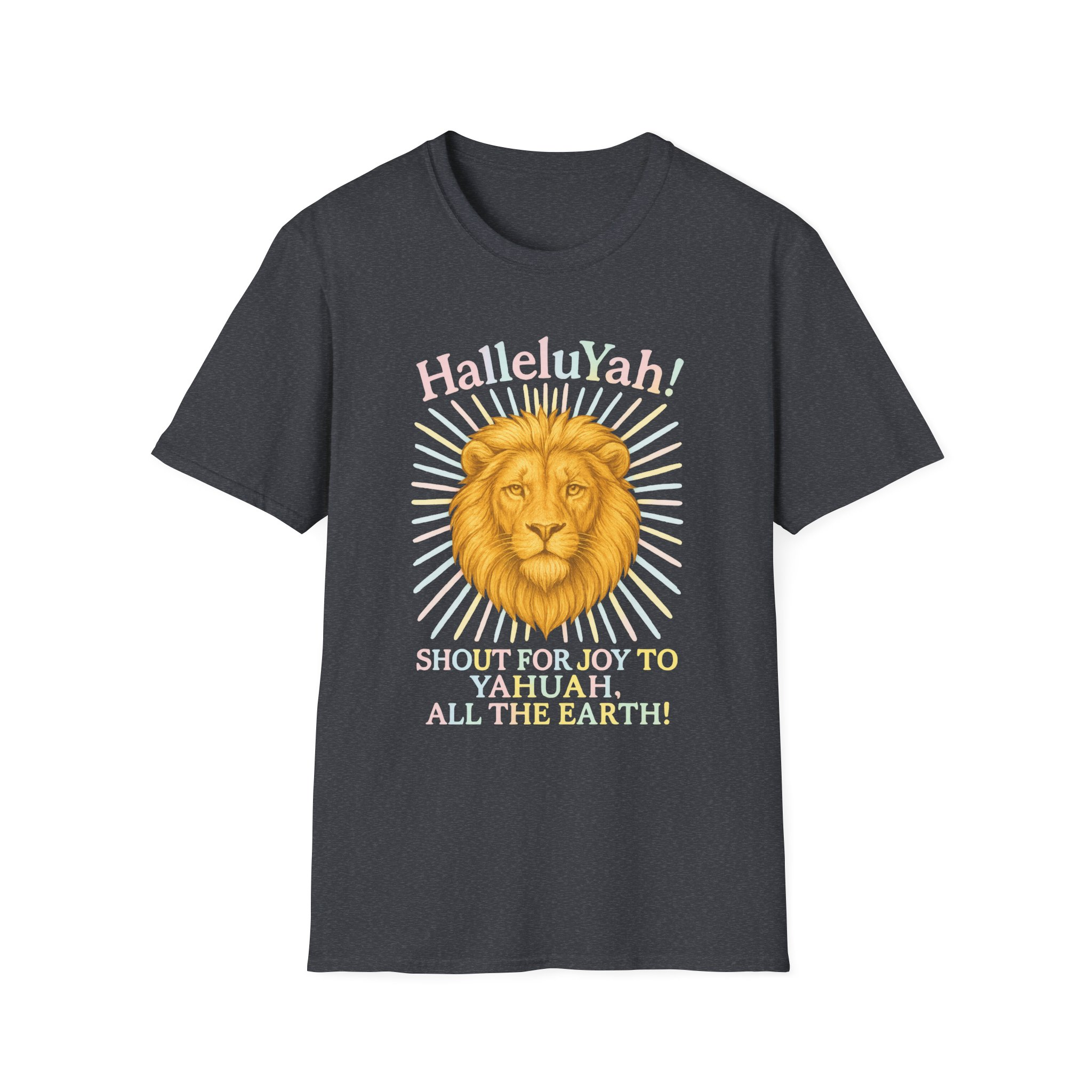 Halleluyah! Lion of Joy Unisex Softstyle T-Shirt, Faith Shirt, Religious Tee, Christian Gift, Spiritual Wear - Image 41