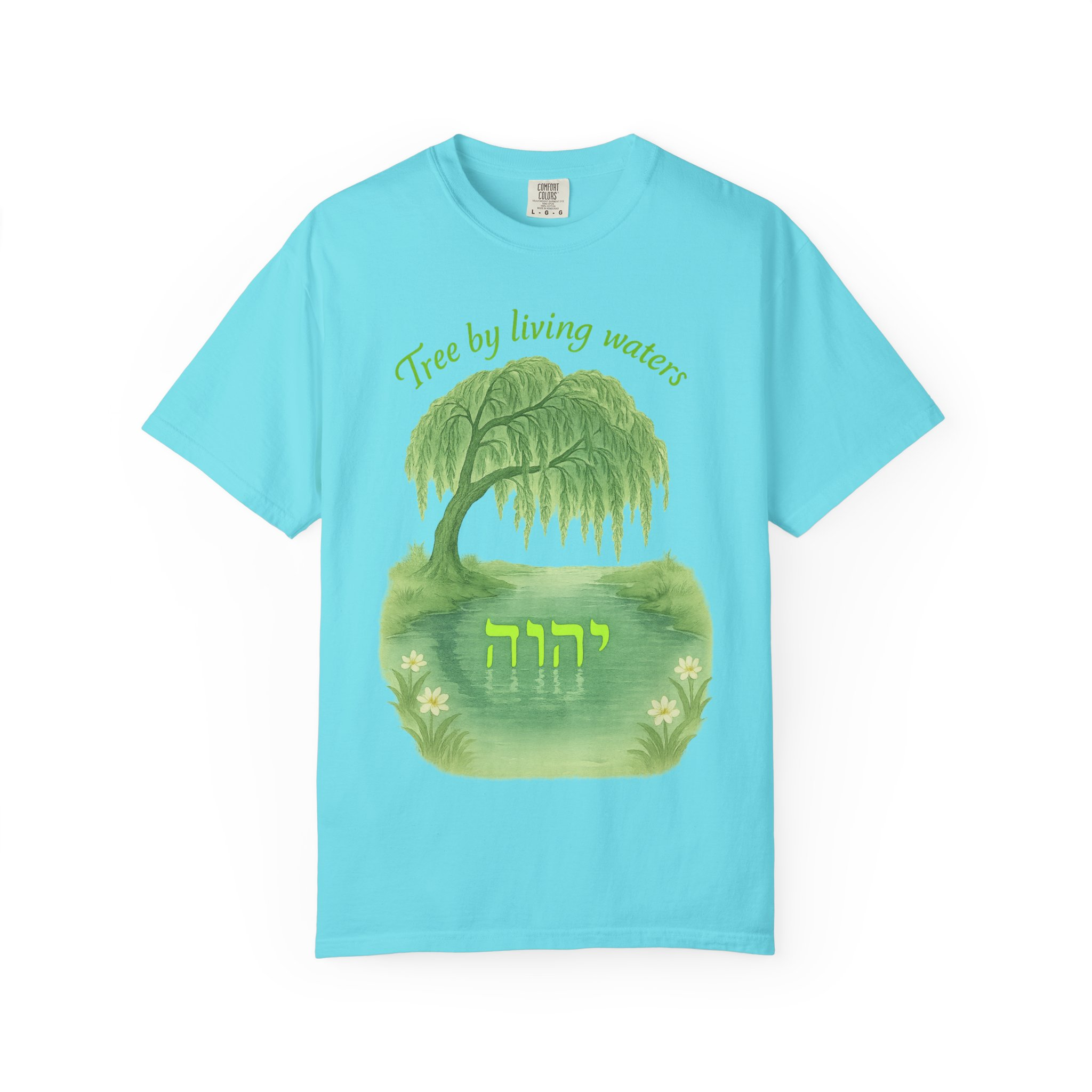 Tree by Living Waters Yahuah Reflected in Stillness, Nature Lover Tee, Spiritual Apparel, Gift for Tree Enthusiasts, Casual Wear, - Image 21