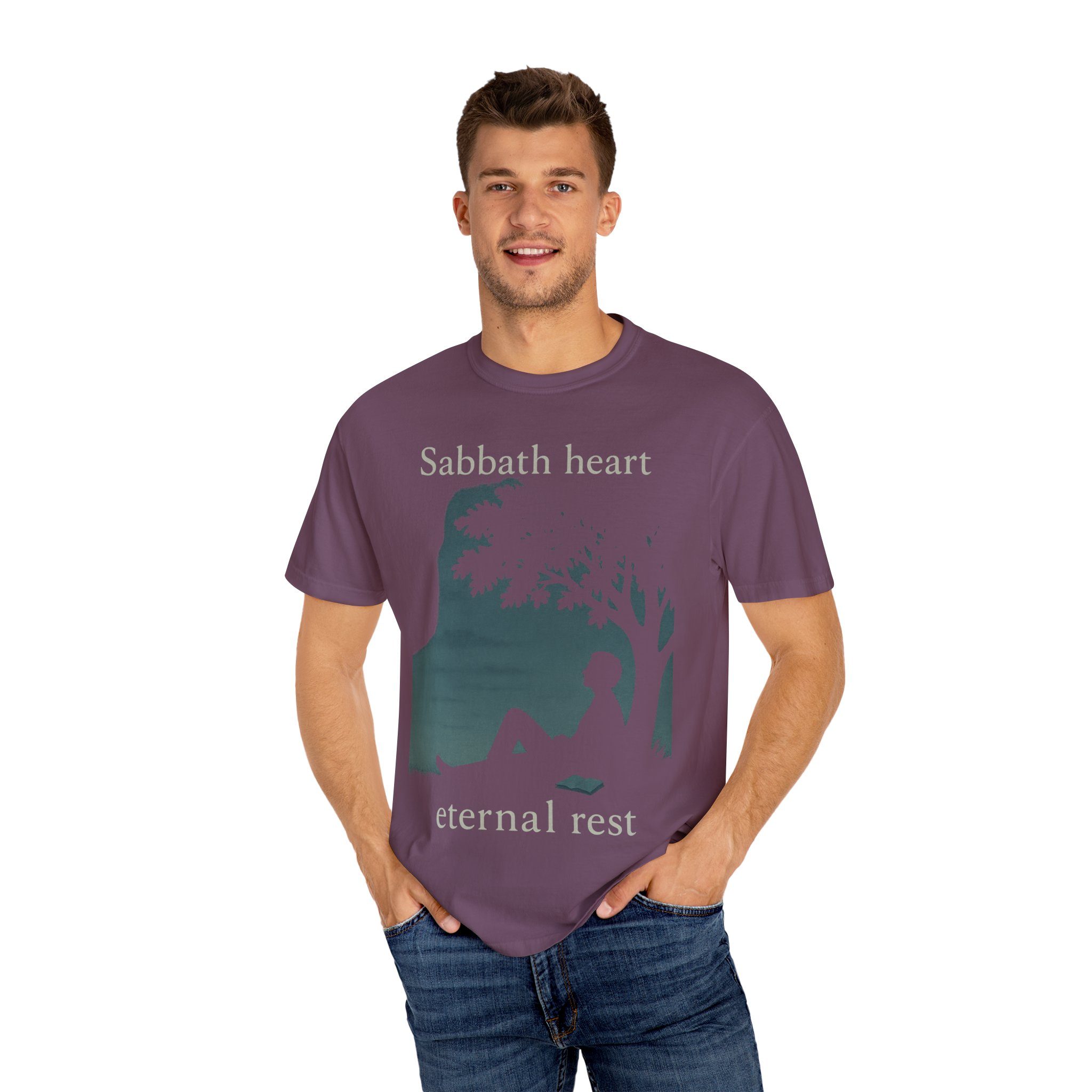 Sabbath Heart, Eternal Rest Peaceful Torah Reflection Sabbath Heart T-Shirt, Unisex, Relaxation Tee, Casual Style Spiritual Celebrations - Image 36