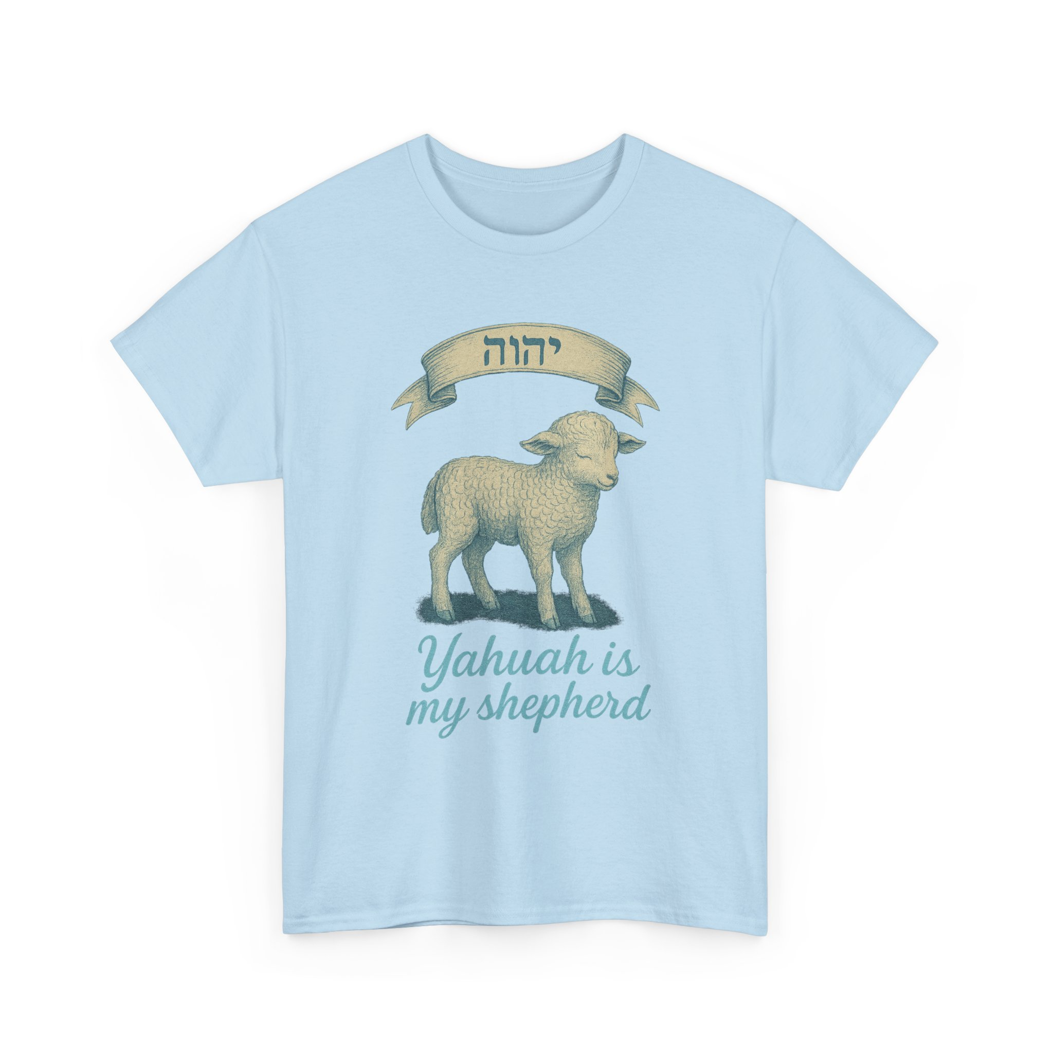 Serene Lamb Unisex Heavy Cotton Tee, Faithful Yahuah Shepherd Shirt, Peaceful Religious Graphic Tee, Biblical Scripture Tee, Comforting - Image 23