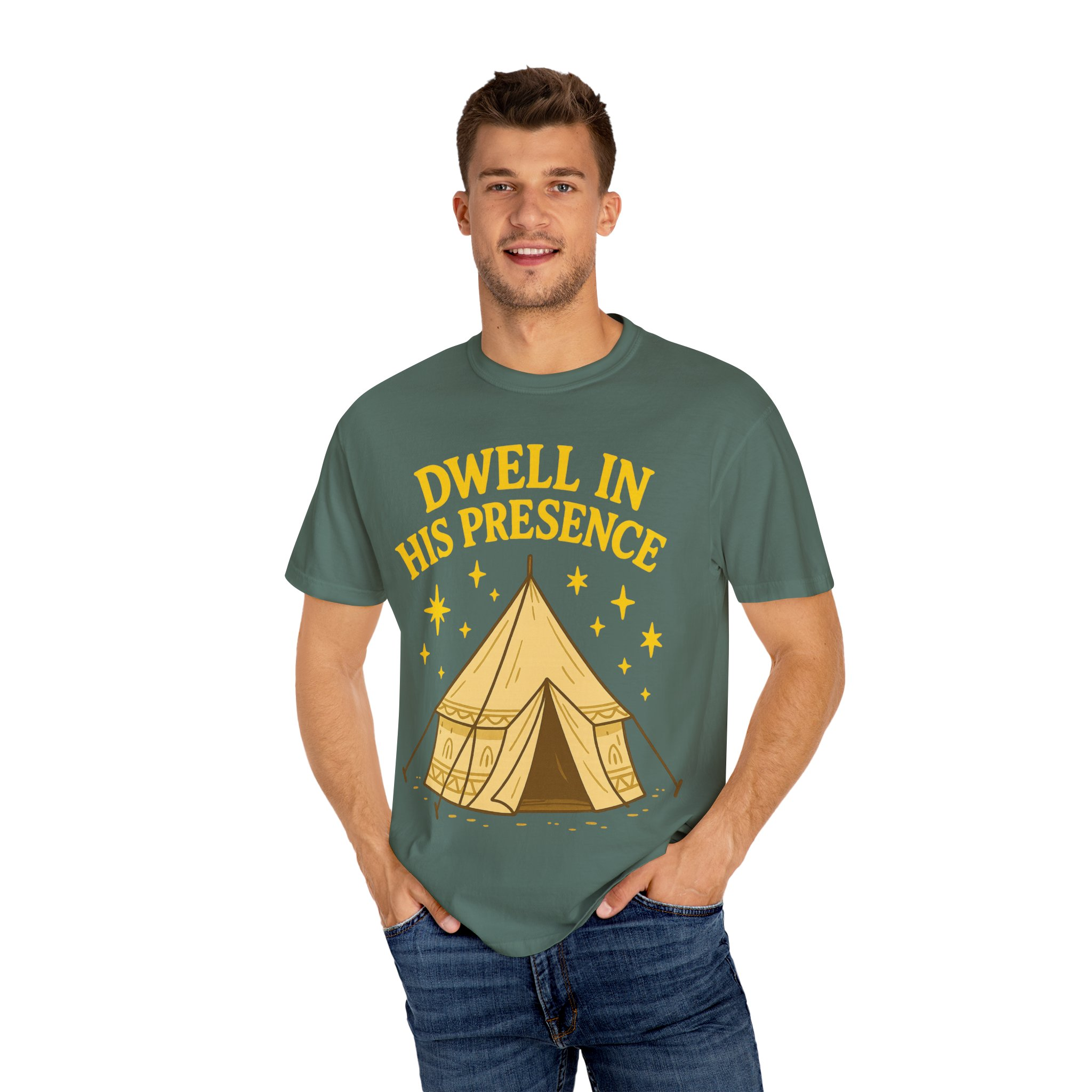 Dwell in His Presence | Sukkot Feast of Tabernacles Shirt Unisex Garment-Dyed T-shirt, Sukkot Shirt, Faith-based, Spiritual Clothing - Image 16