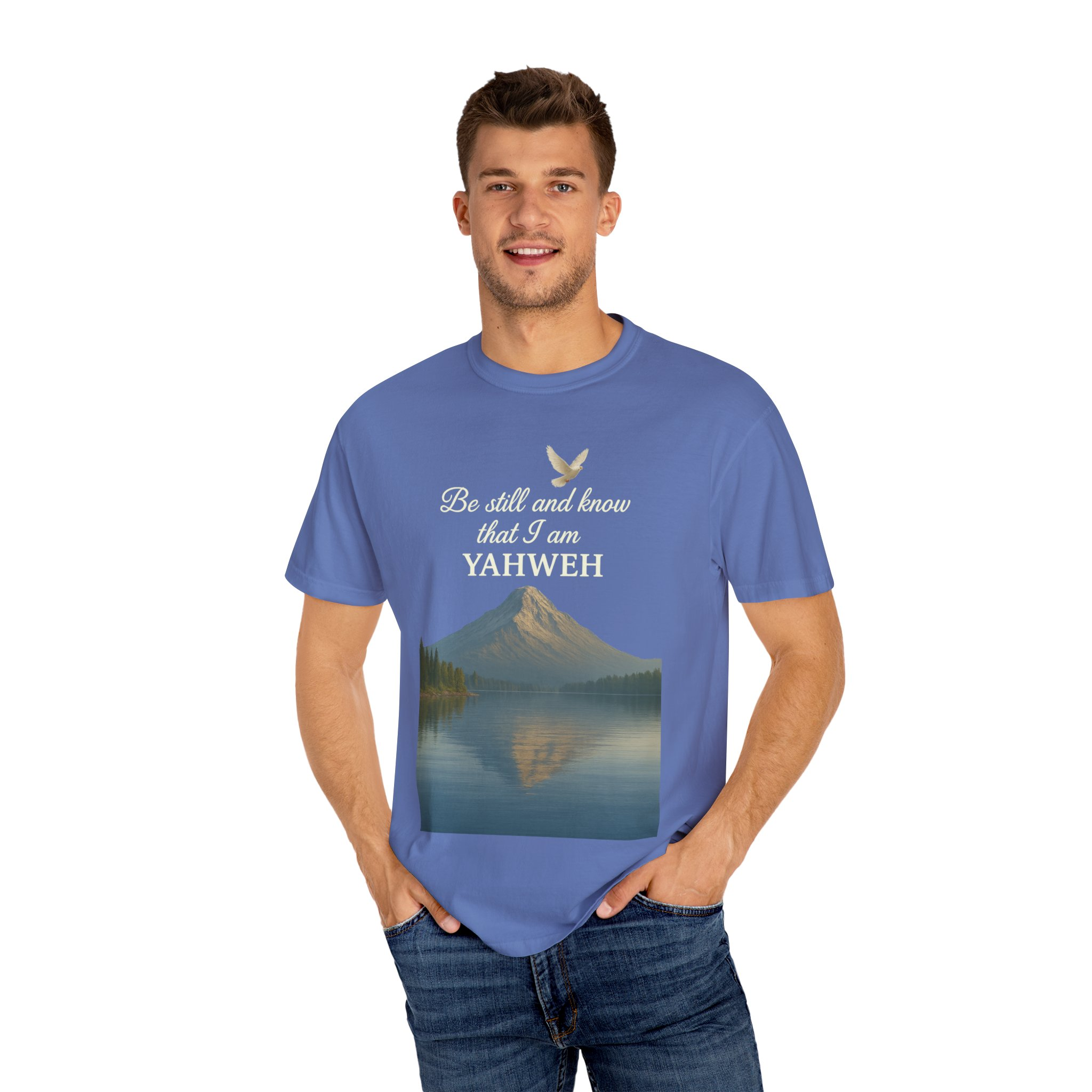 Mountain Serenity T-shirt - Be Still and Know Yahweh - Comfort Fit Tee for Nature Lovers, Faith Apparel, Outdoor Gift, Spiritual Wear - Image 24