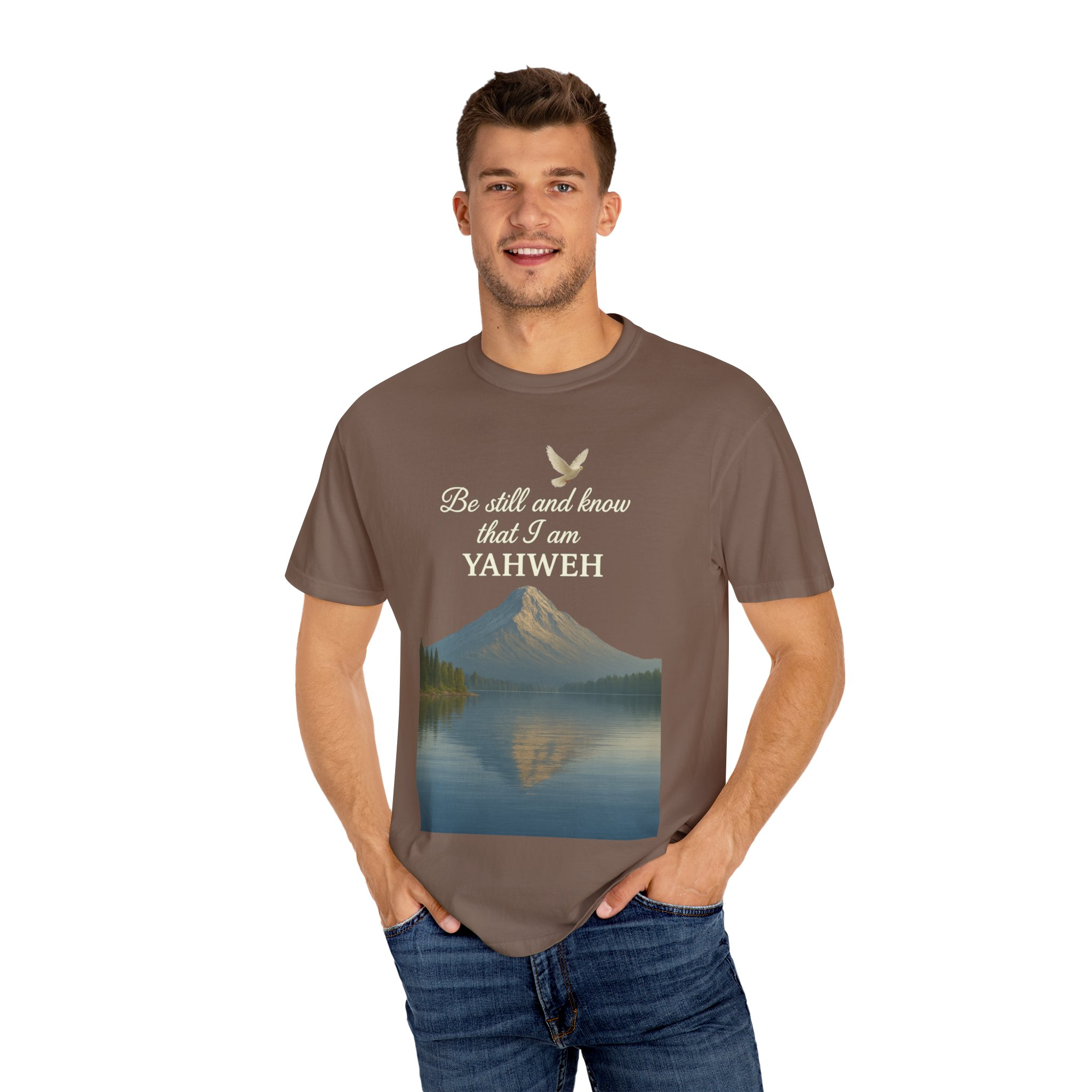 Mountain Serenity T-shirt - Be Still and Know Yahweh - Comfort Fit Tee for Nature Lovers, Faith Apparel, Outdoor Gift, Spiritual Wear - Image 8