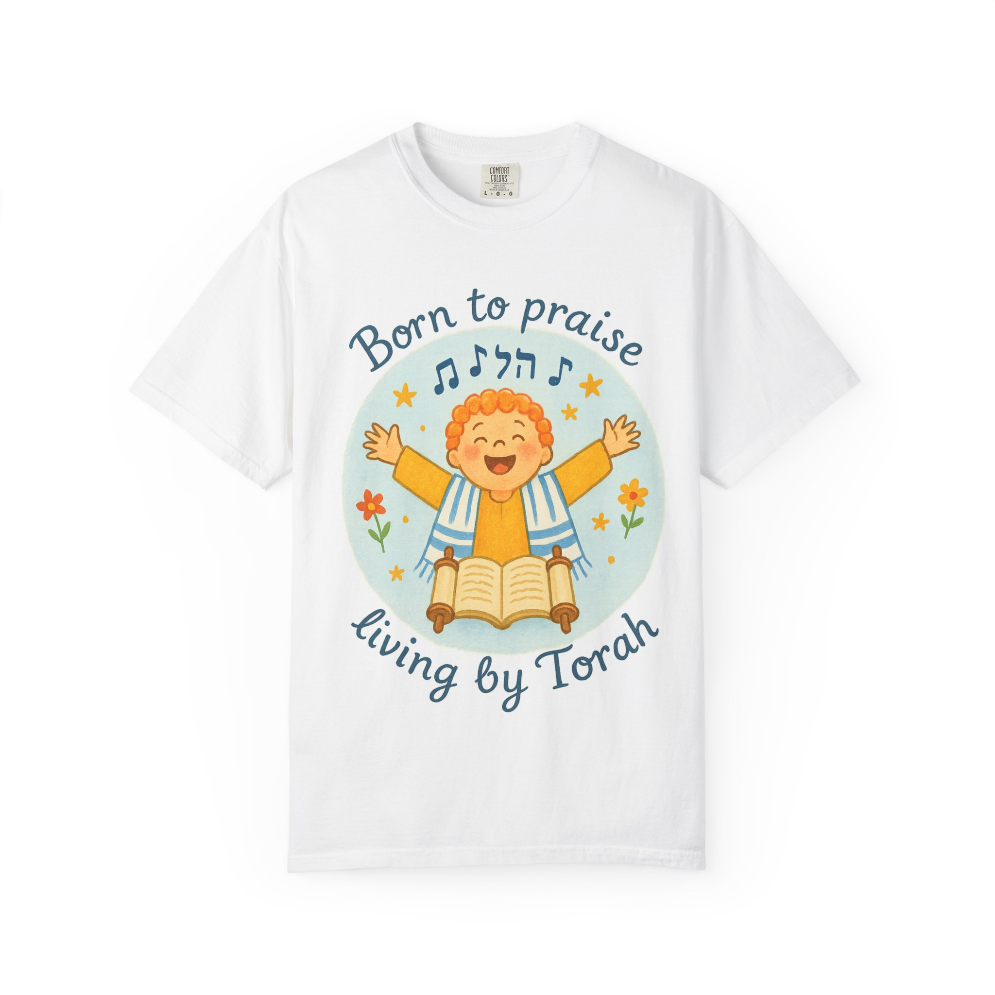 Joyful Torah Praise T-Shirt, Unisex Tee, Gift for Kids, Jewish Holidays, Celebration Apparel, Music Lover's Shirt