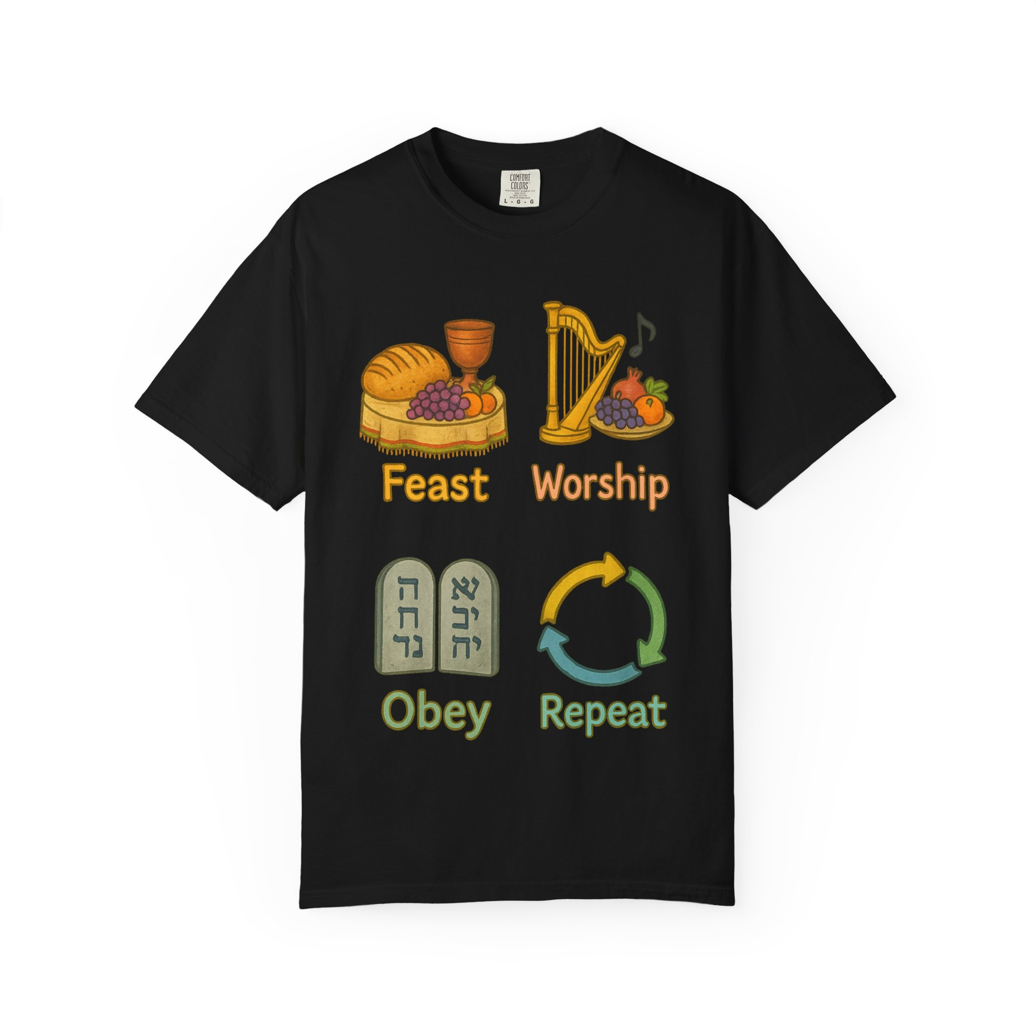 Worshipful T-Shirt, Music Lover Gift, Cup & Harp Tee, Religious Apparel, Christian Shirt - Image 29