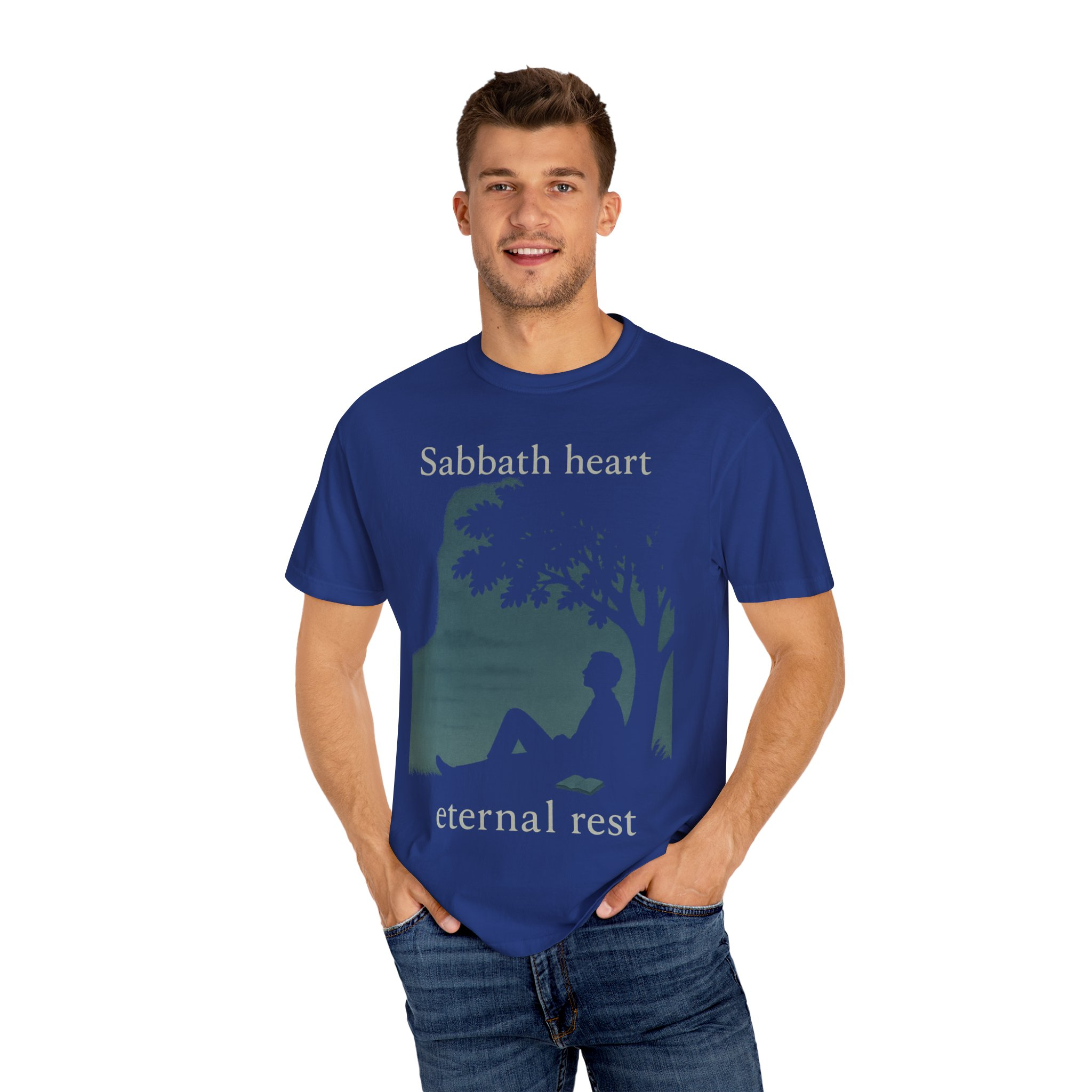 Sabbath Heart, Eternal Rest Peaceful Torah Reflection Sabbath Heart T-Shirt, Unisex, Relaxation Tee, Casual Style Spiritual Celebrations - Image 28