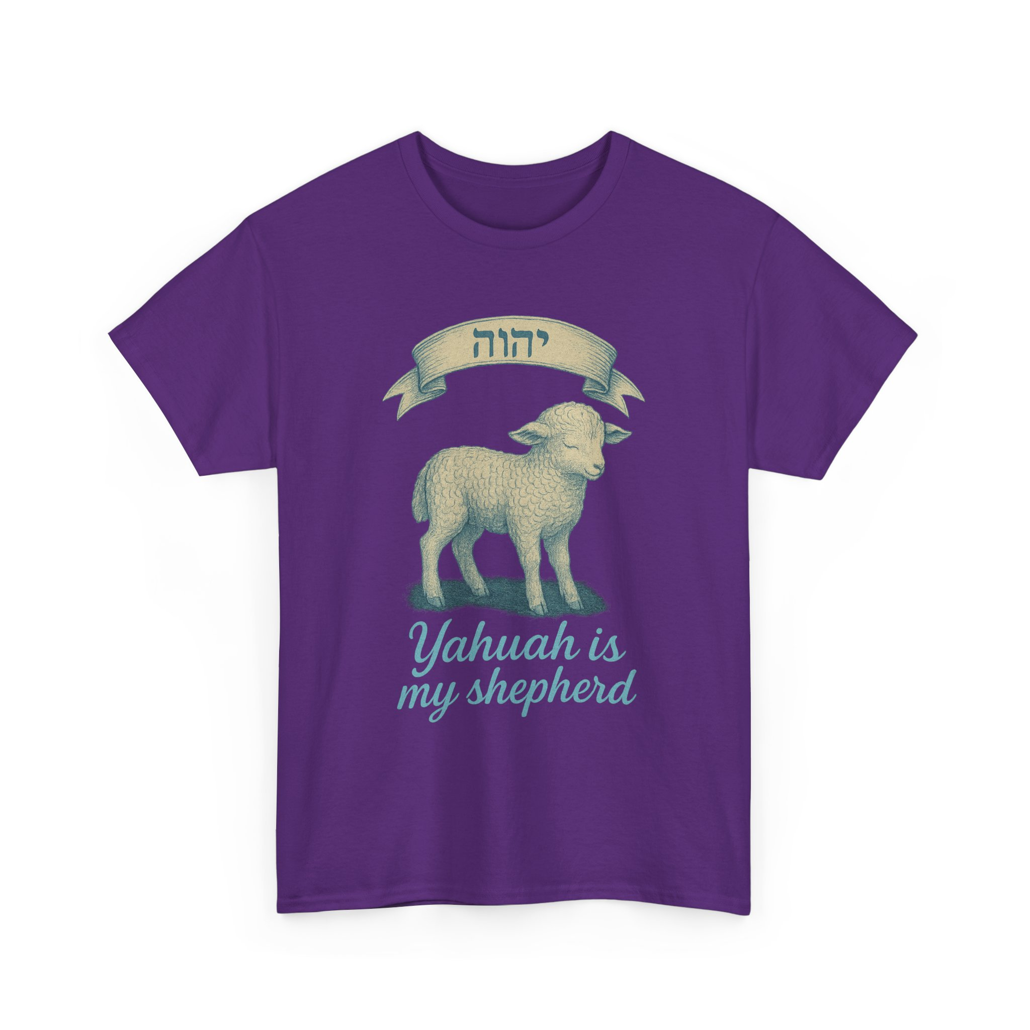 Serene Lamb Unisex Heavy Cotton Tee, Faithful Yahuah Shepherd Shirt, Peaceful Religious Graphic Tee, Biblical Scripture Tee, Comforting - Image 31