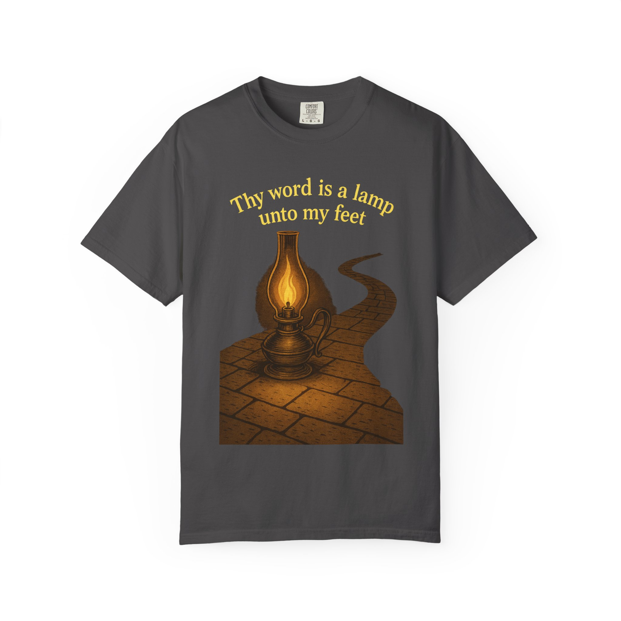Vintage-Inspired Oil Lamp Unisex Garment-Dyed T-Shirt, Spiritual Tee, Religious Shirt, Biblical Clothing, Christian Apparel - Image 45