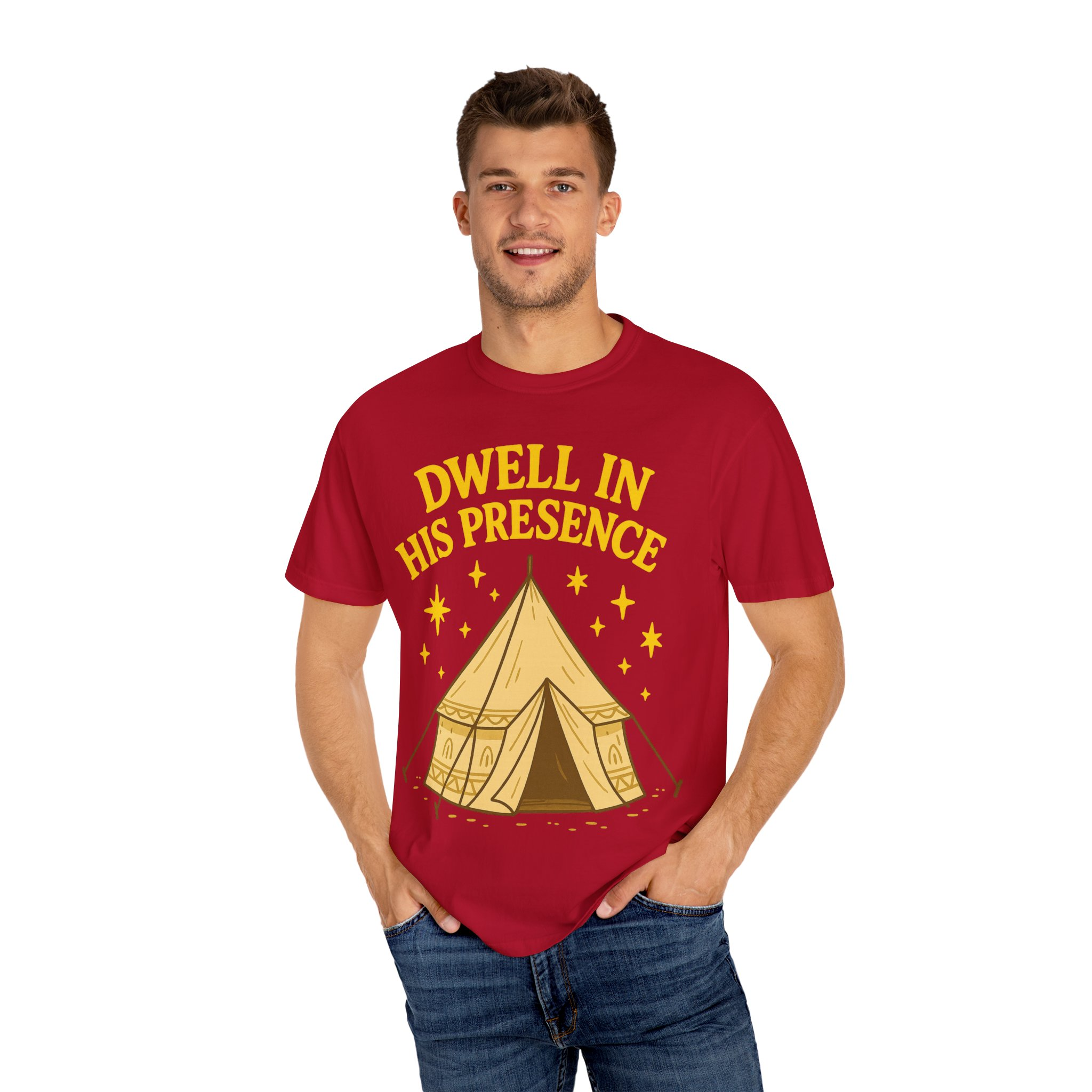 Dwell in His Presence | Sukkot Feast of Tabernacles Shirt Unisex Garment-Dyed T-shirt, Sukkot Shirt, Faith-based, Spiritual Clothing - Image 60