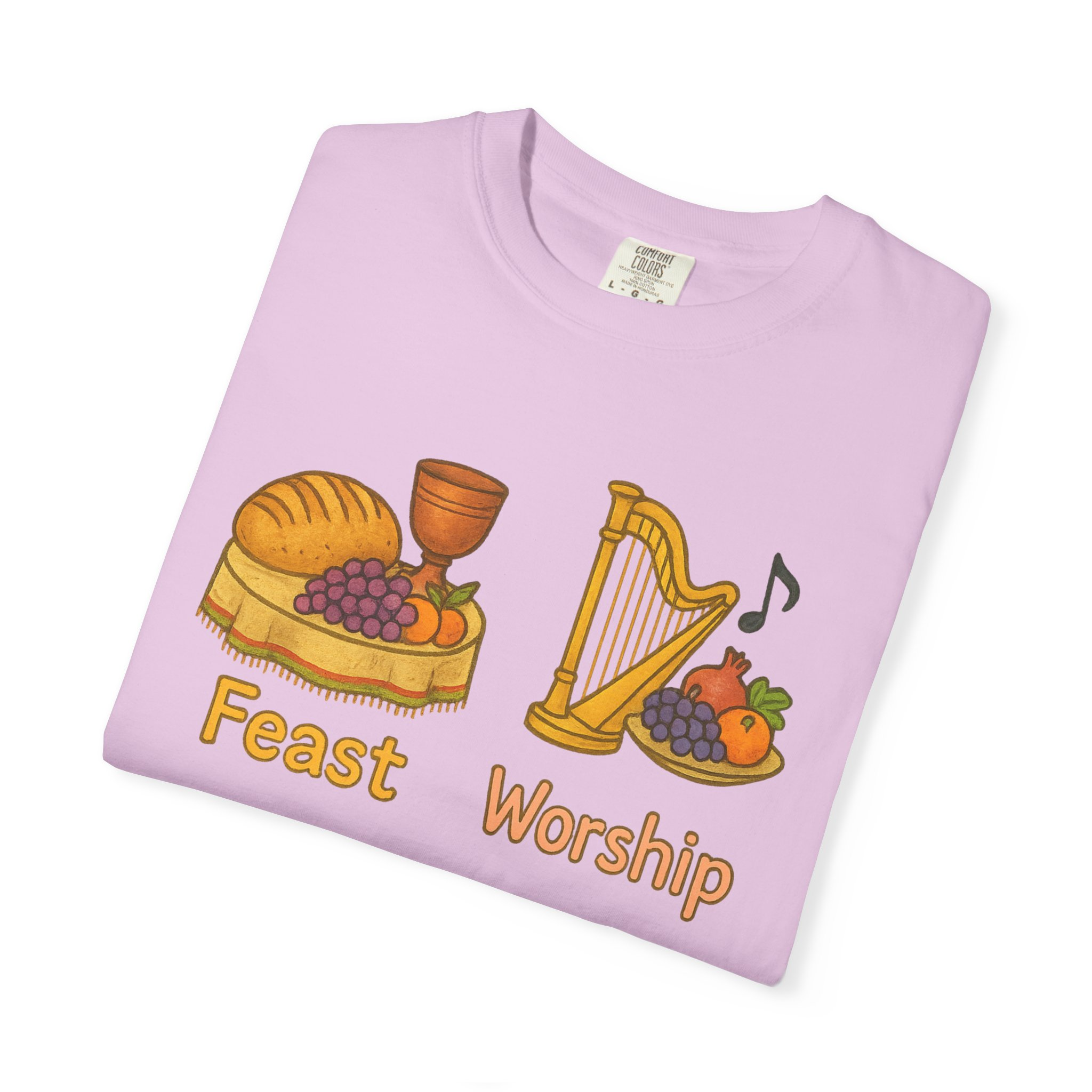 Worshipful T-Shirt, Music Lover Gift, Cup & Harp Tee, Religious Apparel, Christian Shirt - Image 43