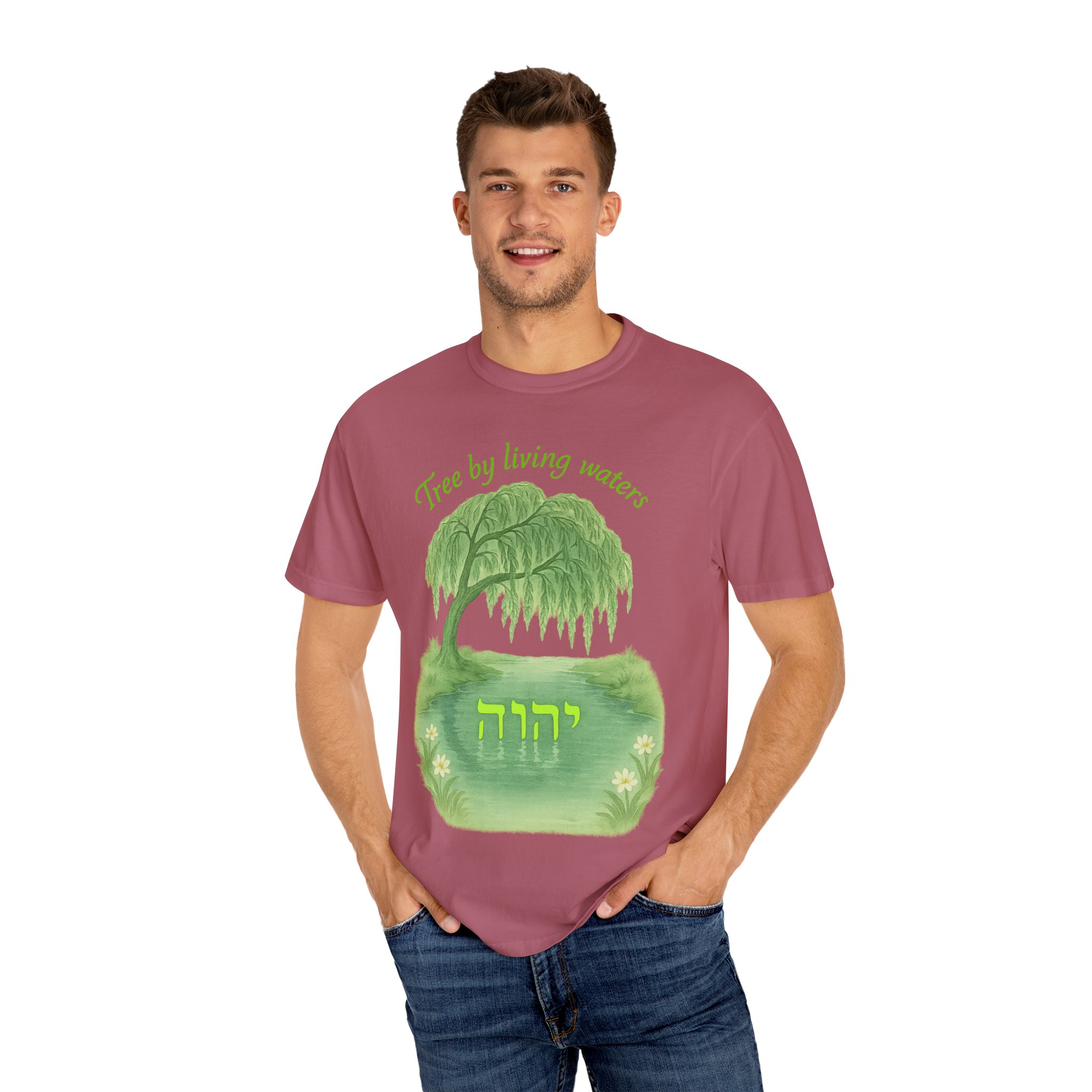 Tree by Living Waters Yahuah Reflected in Stillness, Nature Lover Tee, Spiritual Apparel, Gift for Tree Enthusiasts, Casual Wear, - Image 56