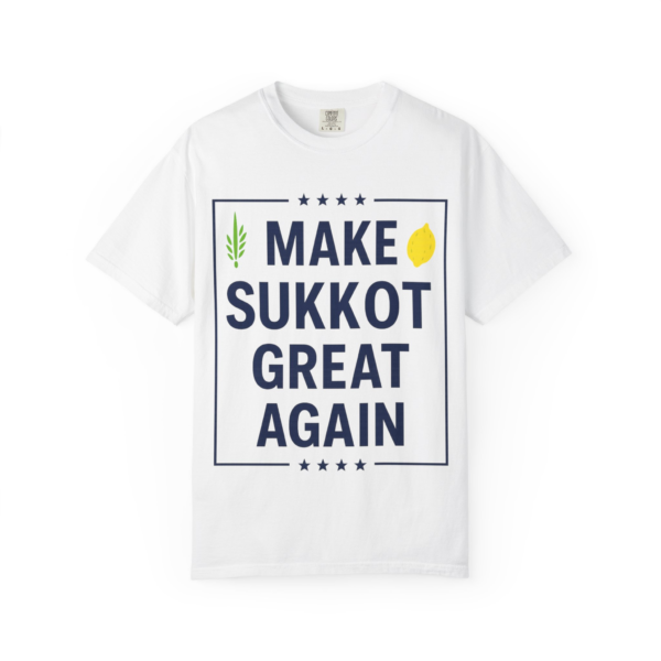 Make Sukkot Great Again Shirt Funny Sukkot Tee with Lulav & Etrog, Feast of Tabernacles Humor, Unisex Tee, Jewish Festival, Fun Sukkot Gift