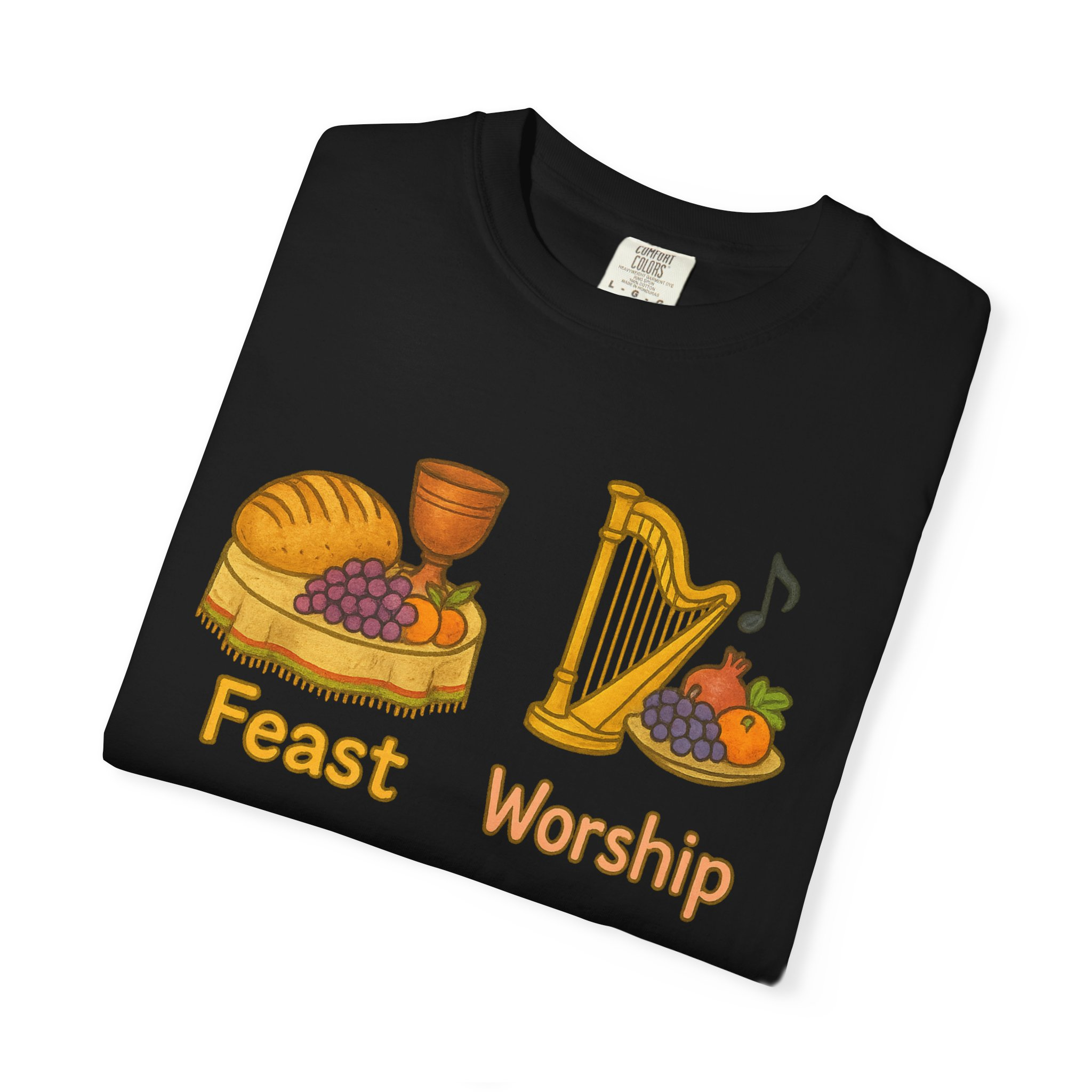 Worshipful T-Shirt, Music Lover Gift, Cup & Harp Tee, Religious Apparel, Christian Shirt - Image 31