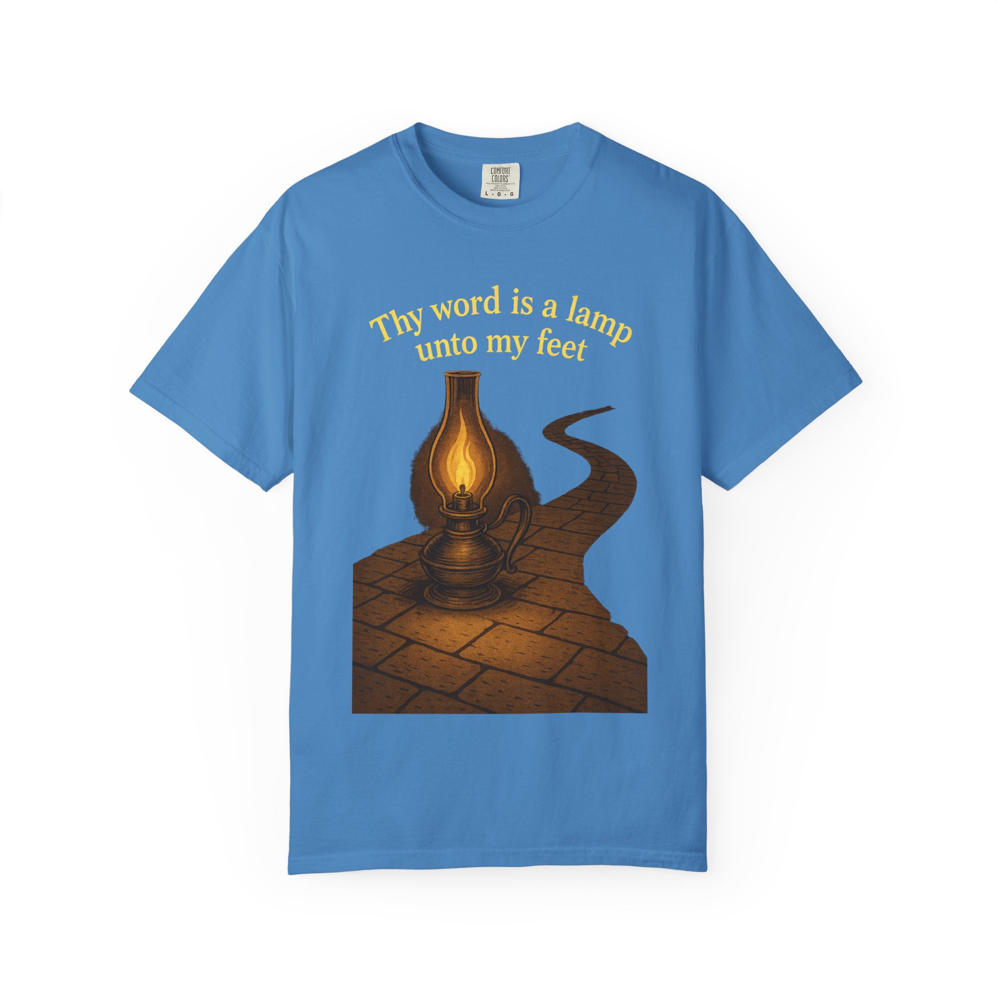 Vintage-Inspired Oil Lamp Unisex Garment-Dyed T-Shirt, Spiritual Tee, Religious Shirt, Biblical Clothing, Christian Apparel - Image 41