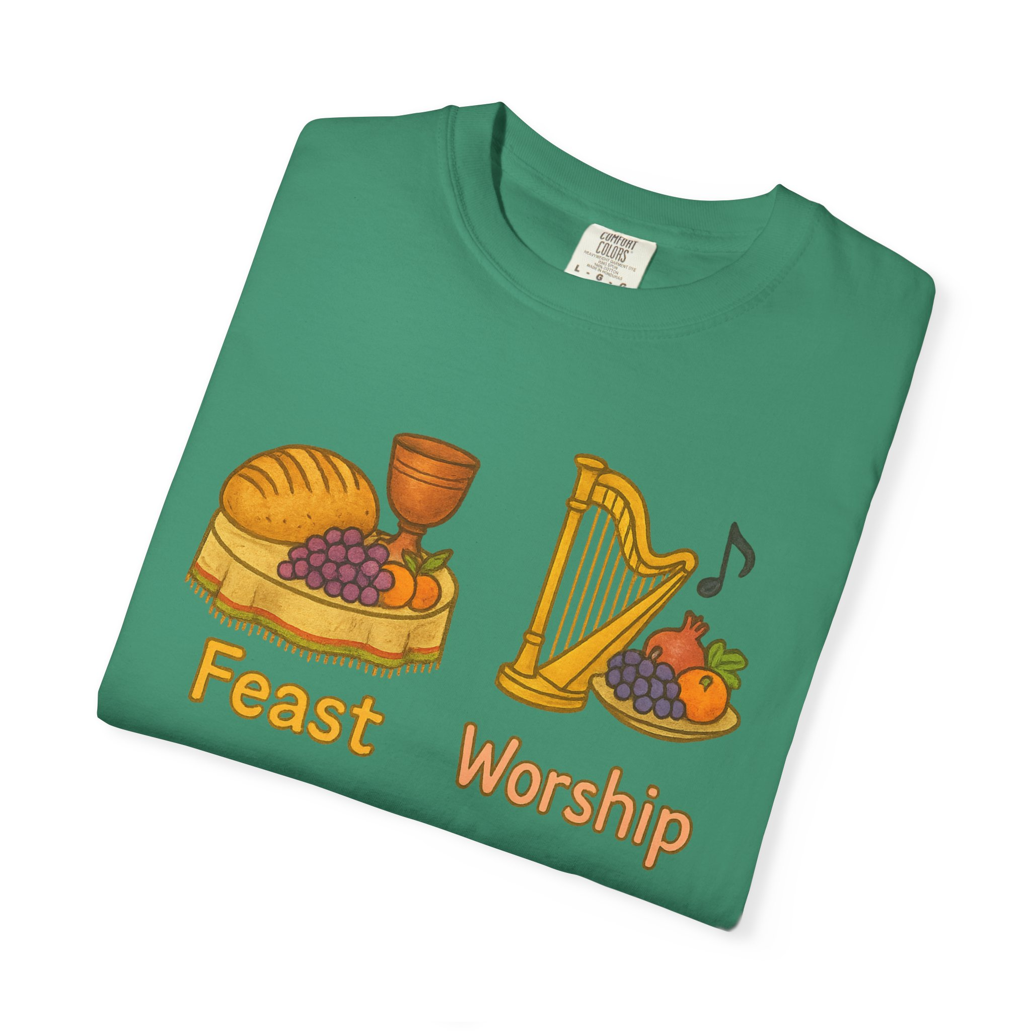 Worshipful T-Shirt, Music Lover Gift, Cup & Harp Tee, Religious Apparel, Christian Shirt - Image 15