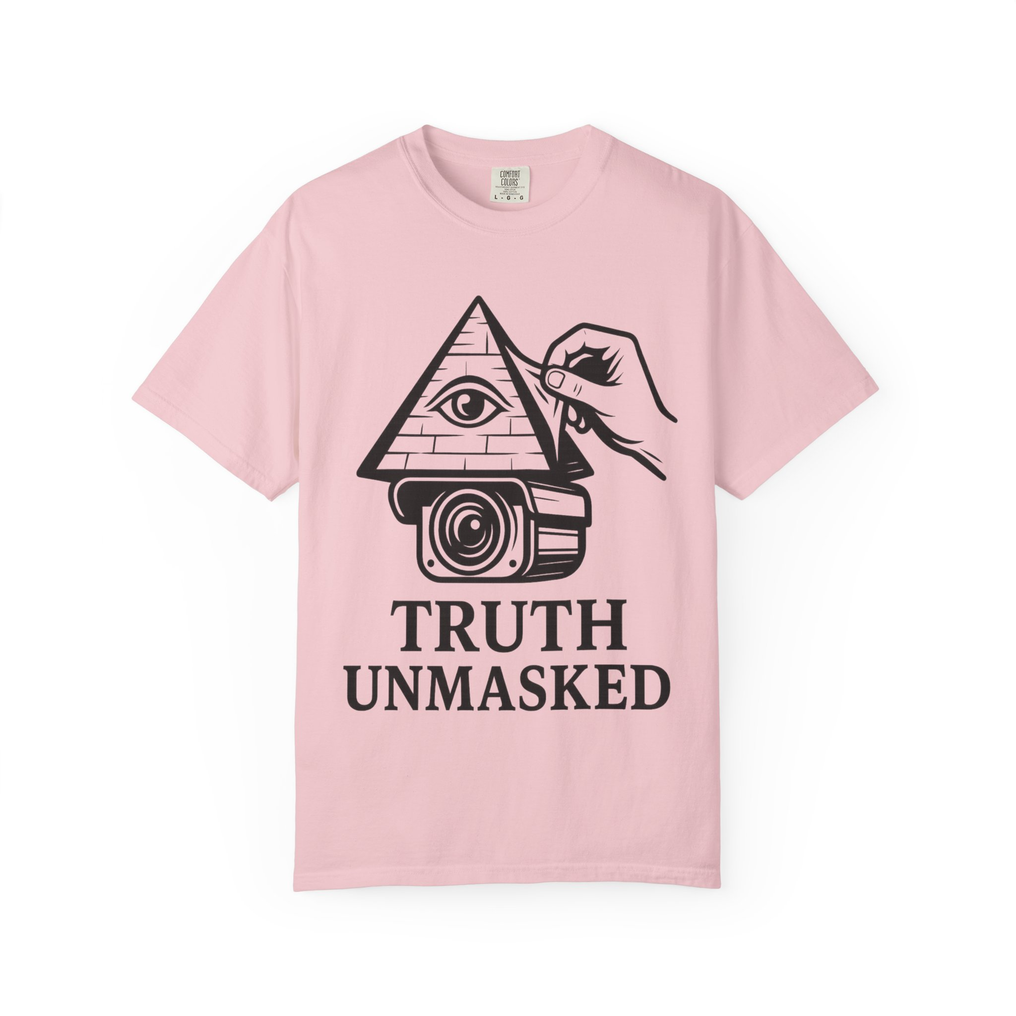 Truth Unmasked Shirt | Pyramid Camera Eye Graphic Tee | Exposing Lies Awareness Conspiracy T-Shirt | Freedom Expression Top - Image 53