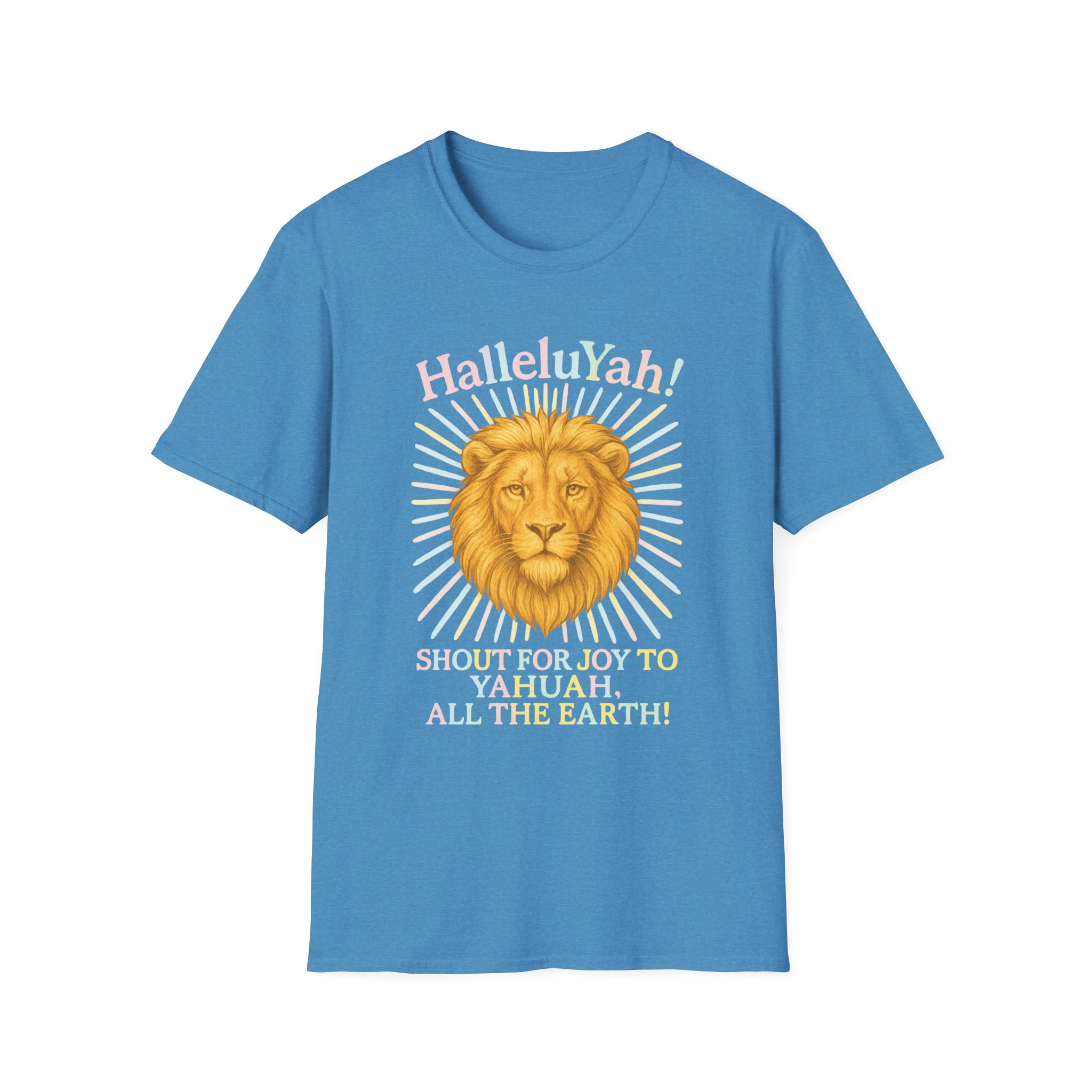 Halleluyah! Lion of Joy Unisex Softstyle T-Shirt, Faith Shirt, Religious Tee, Christian Gift, Spiritual Wear - Image 21