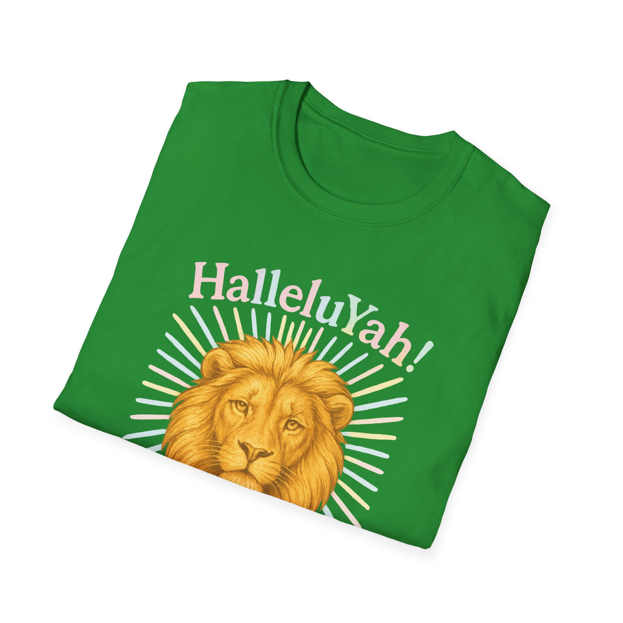 Halleluyah! Lion of Joy Unisex Softstyle T-Shirt, Faith Shirt, Religious Tee, Christian Gift, Spiritual Wear - Image 20