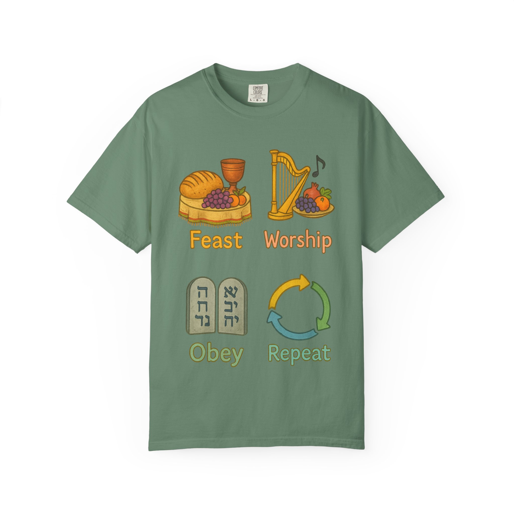 Worshipful T-Shirt, Music Lover Gift, Cup & Harp Tee, Religious Apparel, Christian Shirt - Image 17