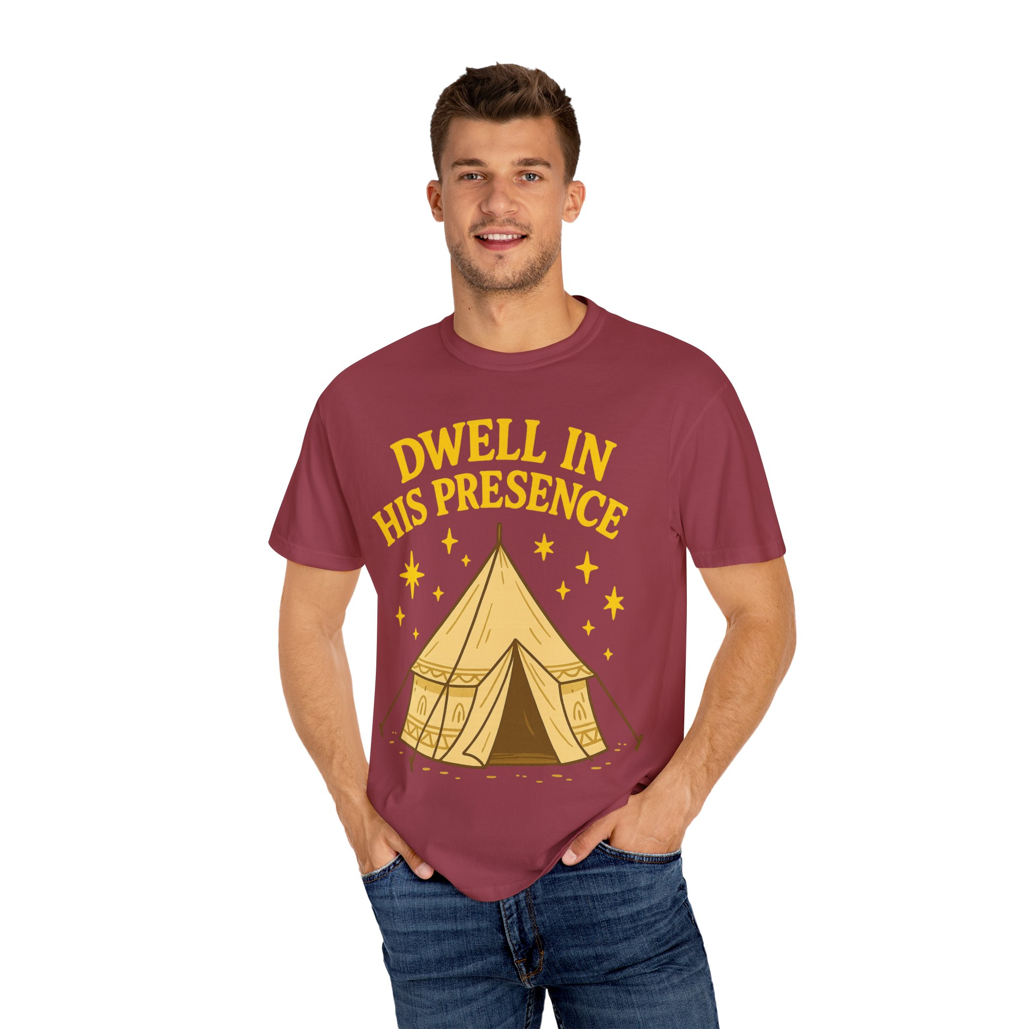 Dwell in His Presence | Sukkot Feast of Tabernacles Shirt Unisex Garment-Dyed T-shirt, Sukkot Shirt, Faith-based, Spiritual Clothing - Image 56