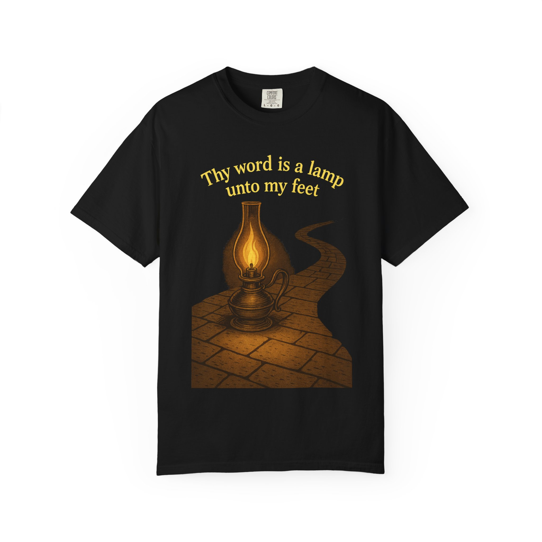 Vintage-Inspired Oil Lamp Unisex Garment-Dyed T-Shirt, Spiritual Tee, Religious Shirt, Biblical Clothing, Christian Apparel - Image 49