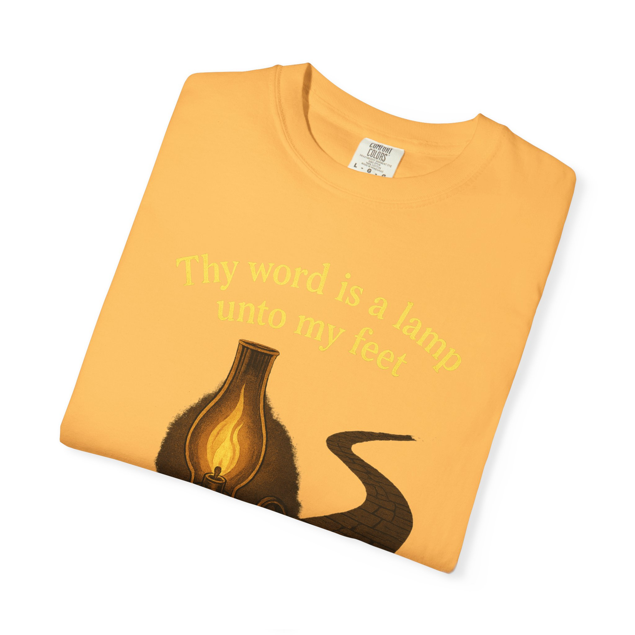 Vintage-Inspired Oil Lamp Unisex Garment-Dyed T-Shirt, Spiritual Tee, Religious Shirt, Biblical Clothing, Christian Apparel - Image 19