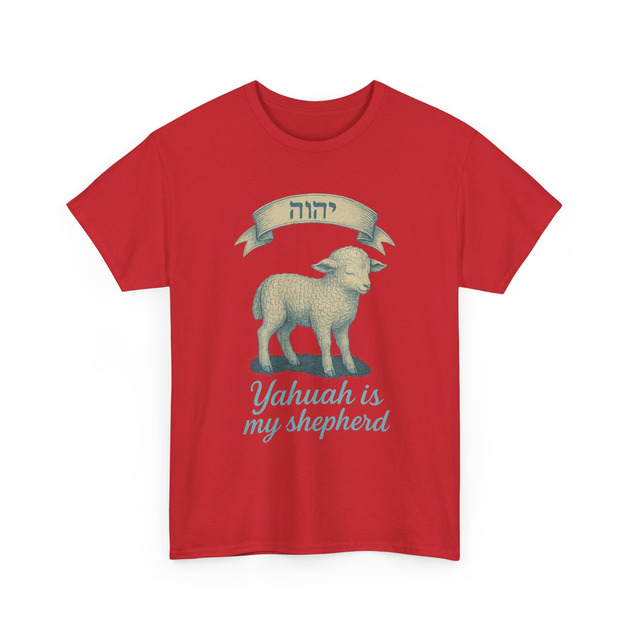 Serene Lamb Unisex Heavy Cotton Tee, Faithful Yahuah Shepherd Shirt, Peaceful Religious Graphic Tee, Biblical Scripture Tee, Comforting - Image 35