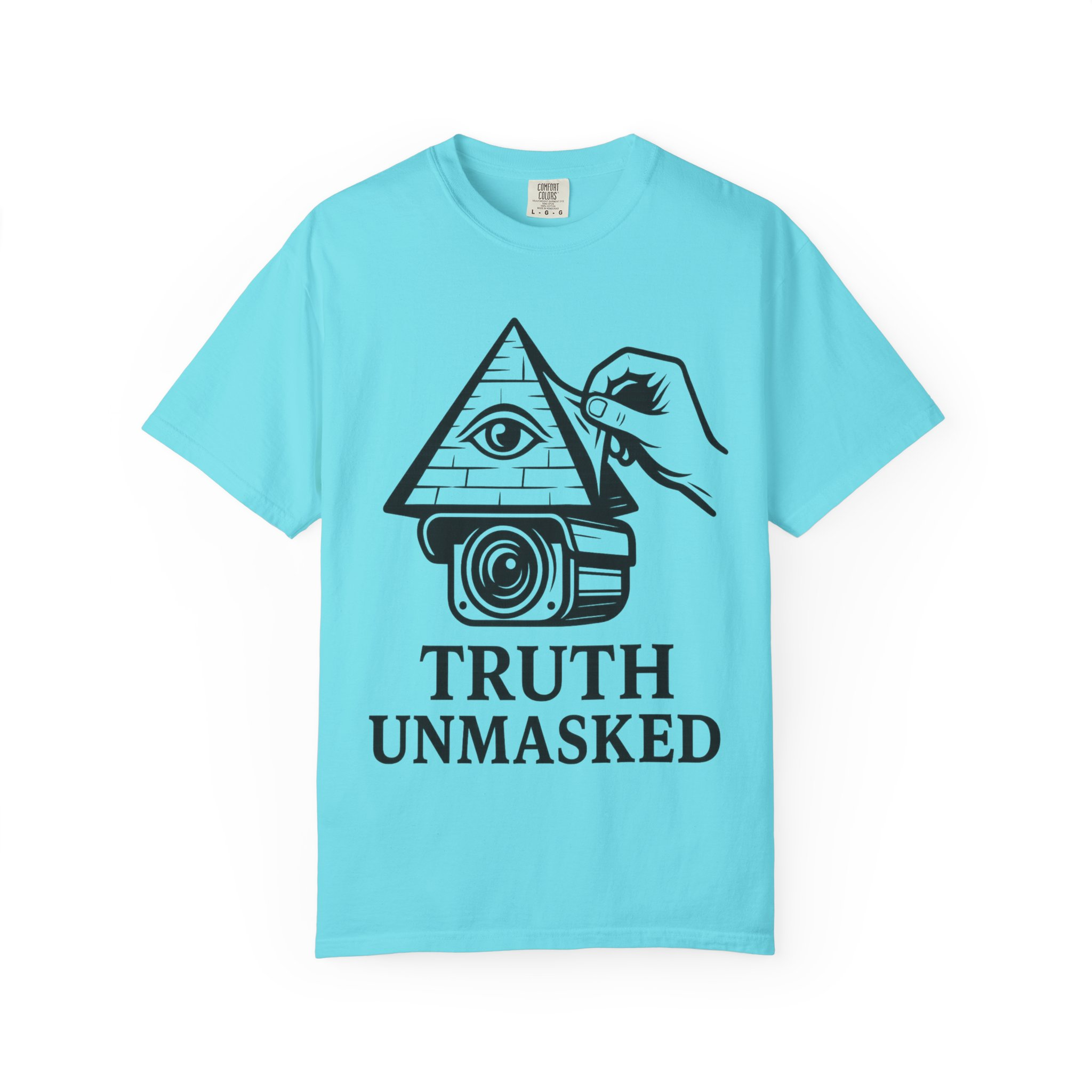 Truth Unmasked Shirt | Pyramid Camera Eye Graphic Tee | Exposing Lies Awareness Conspiracy T-Shirt | Freedom Expression Top - Image 21