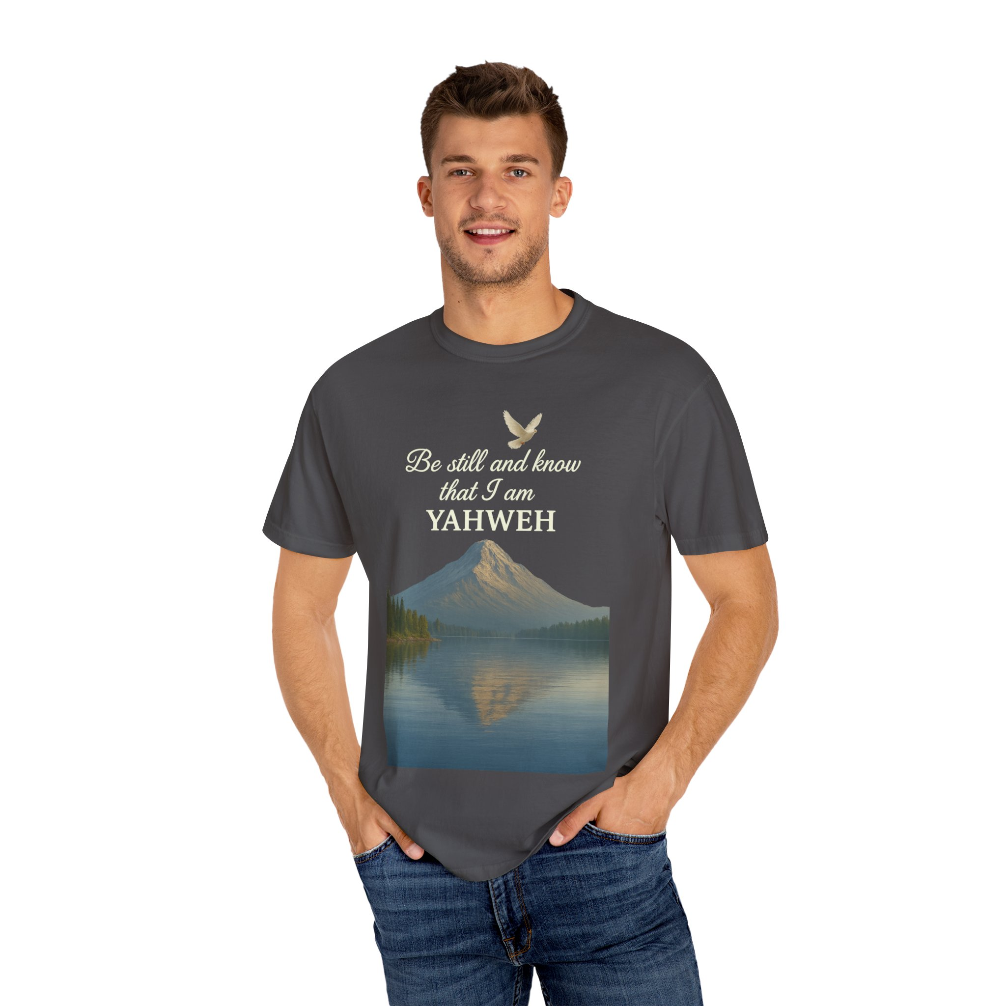 Mountain Serenity T-shirt - Be Still and Know Yahweh - Comfort Fit Tee for Nature Lovers, Faith Apparel, Outdoor Gift, Spiritual Wear - Image 36