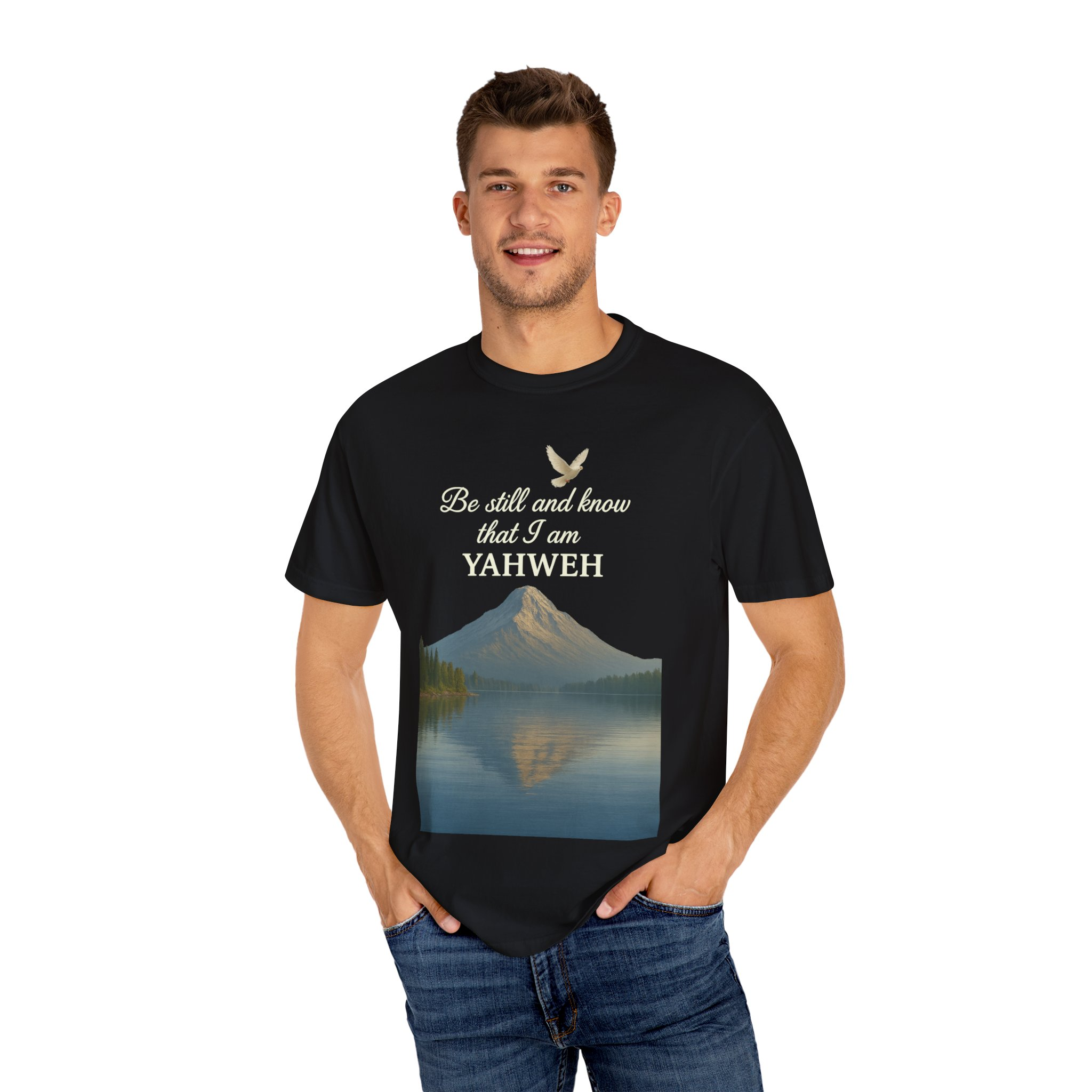 Mountain Serenity T-shirt - Be Still and Know Yahweh - Comfort Fit Tee for Nature Lovers, Faith Apparel, Outdoor Gift, Spiritual Wear - Image 40