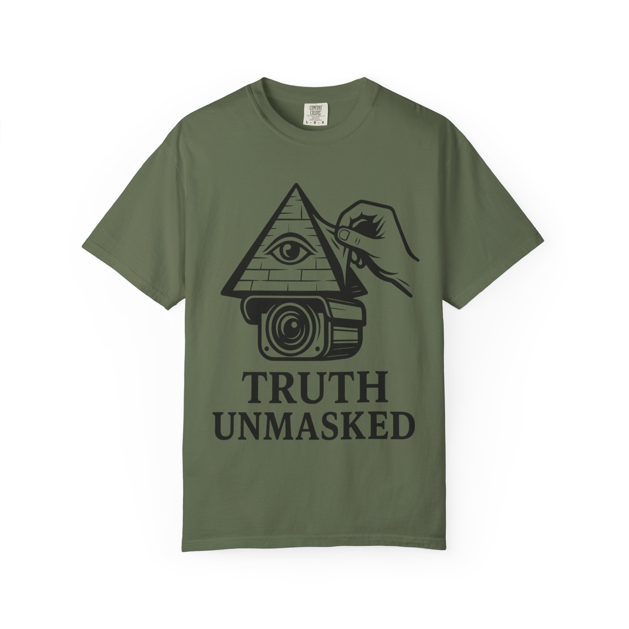 Truth Unmasked Shirt | Pyramid Camera Eye Graphic Tee | Exposing Lies Awareness Conspiracy T-Shirt | Freedom Expression Top - Image 9