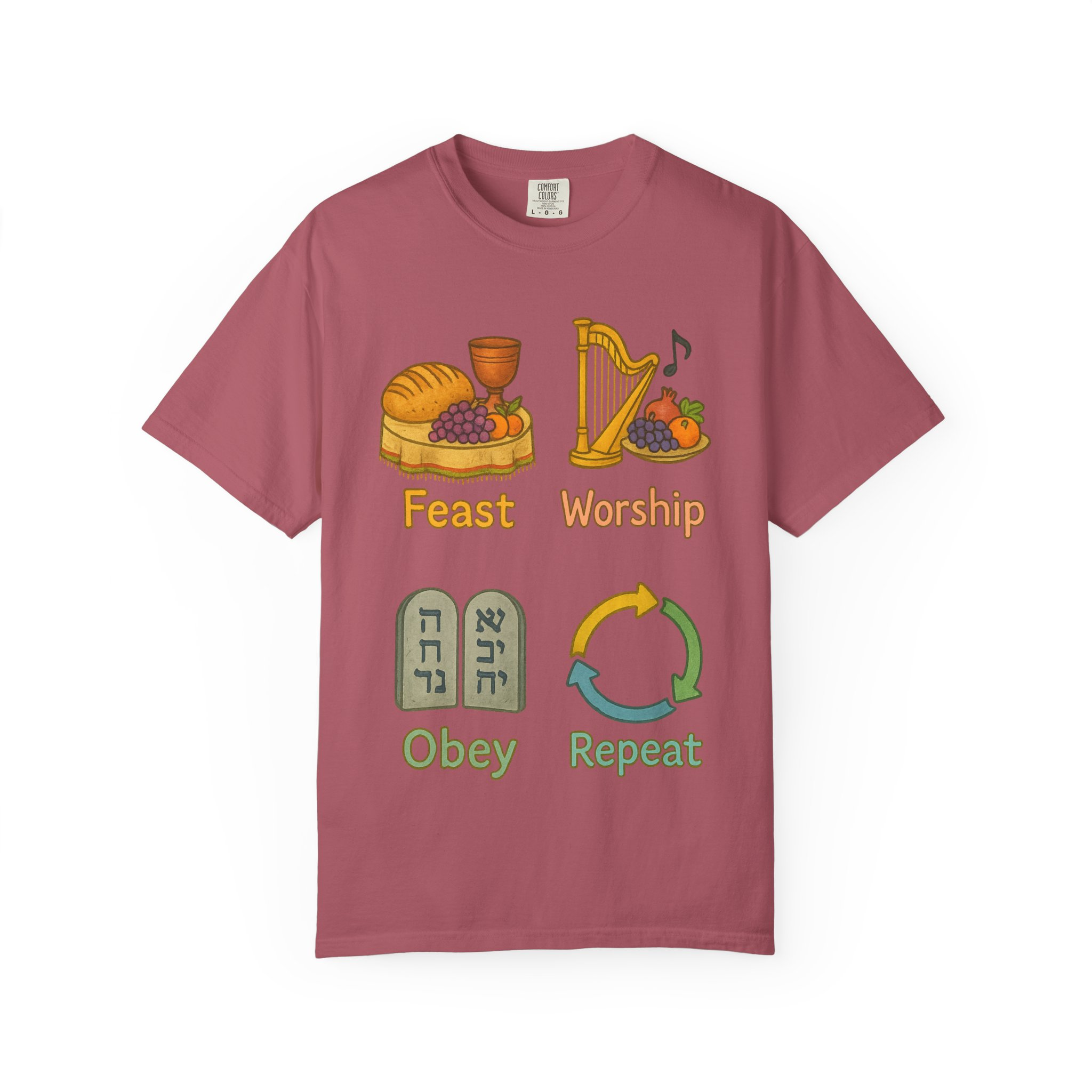 Worshipful T-Shirt, Music Lover Gift, Cup & Harp Tee, Religious Apparel, Christian Shirt - Image 53