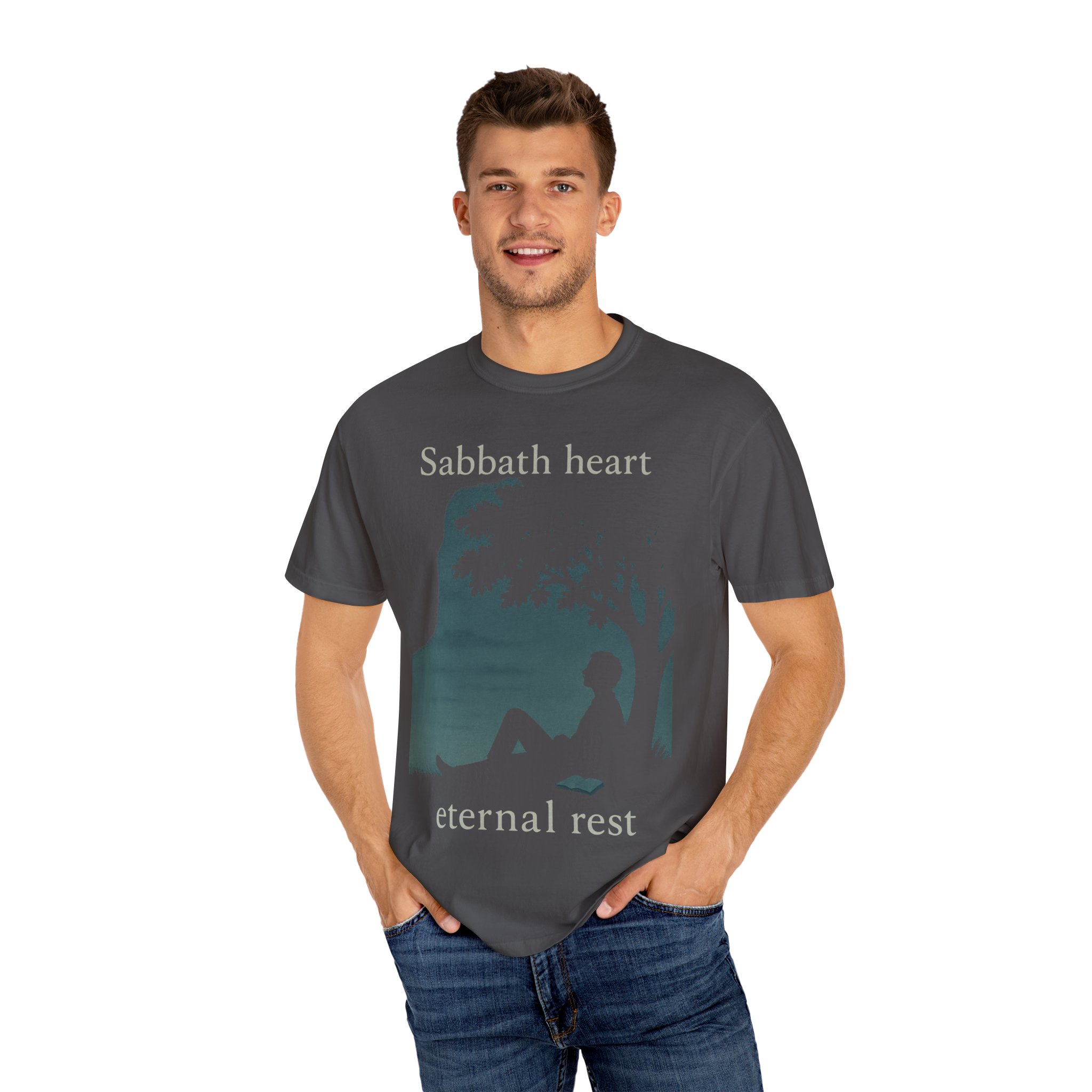 Sabbath Heart, Eternal Rest Peaceful Torah Reflection Sabbath Heart T-Shirt, Unisex, Relaxation Tee, Casual Style Spiritual Celebrations - Image 20