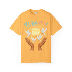 Hallelujah Unisex Garment-Dyed T-shirt, Spiritual Tee, Faith Apparel, Christian Gift, Summer Vibes, Celebration Wear
