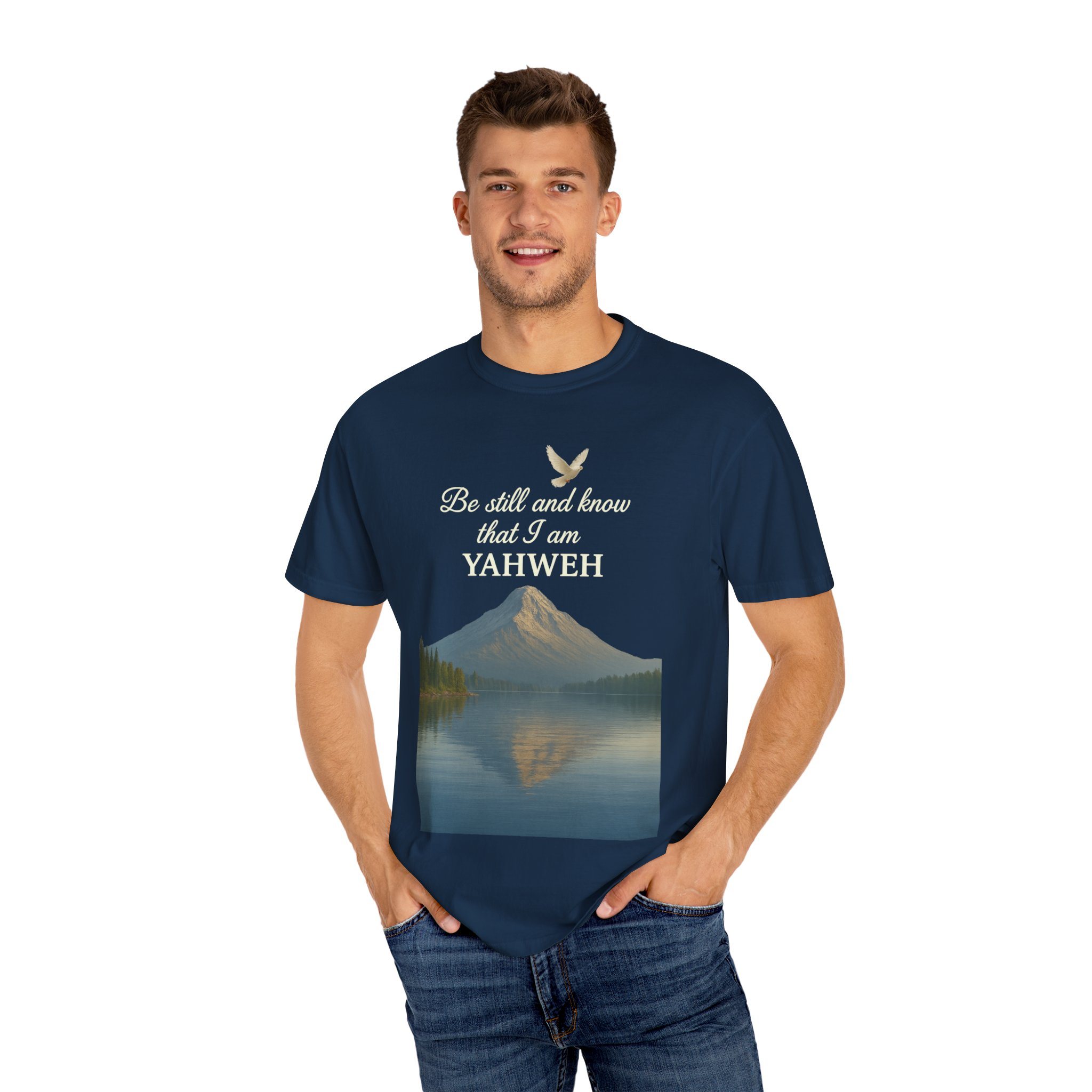 Mountain Serenity T-shirt - Be Still and Know Yahweh - Comfort Fit Tee for Nature Lovers, Faith Apparel, Outdoor Gift, Spiritual Wear - Image 32