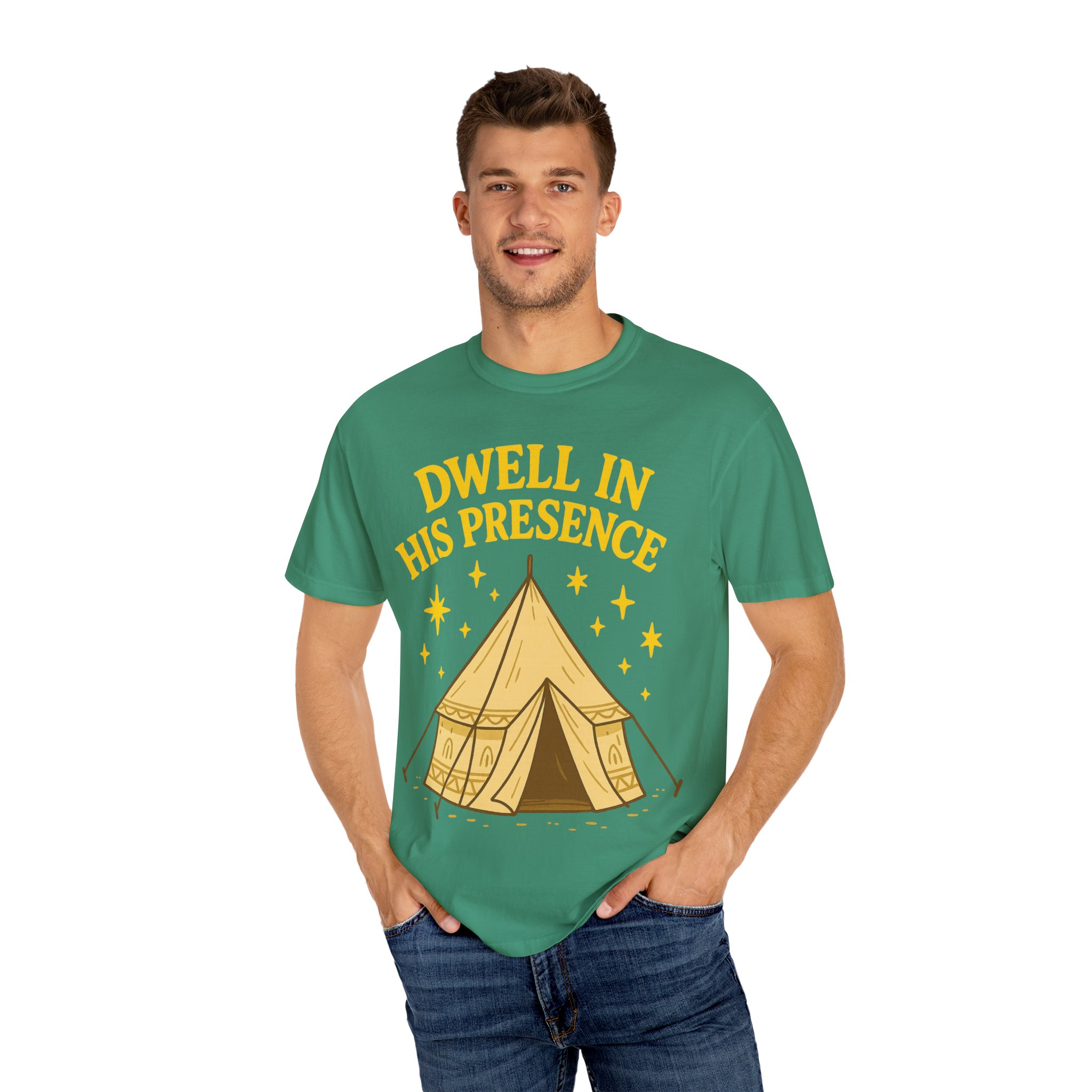 Dwell in His Presence | Sukkot Feast of Tabernacles Shirt Unisex Garment-Dyed T-shirt, Sukkot Shirt, Faith-based, Spiritual Clothing - Image 12