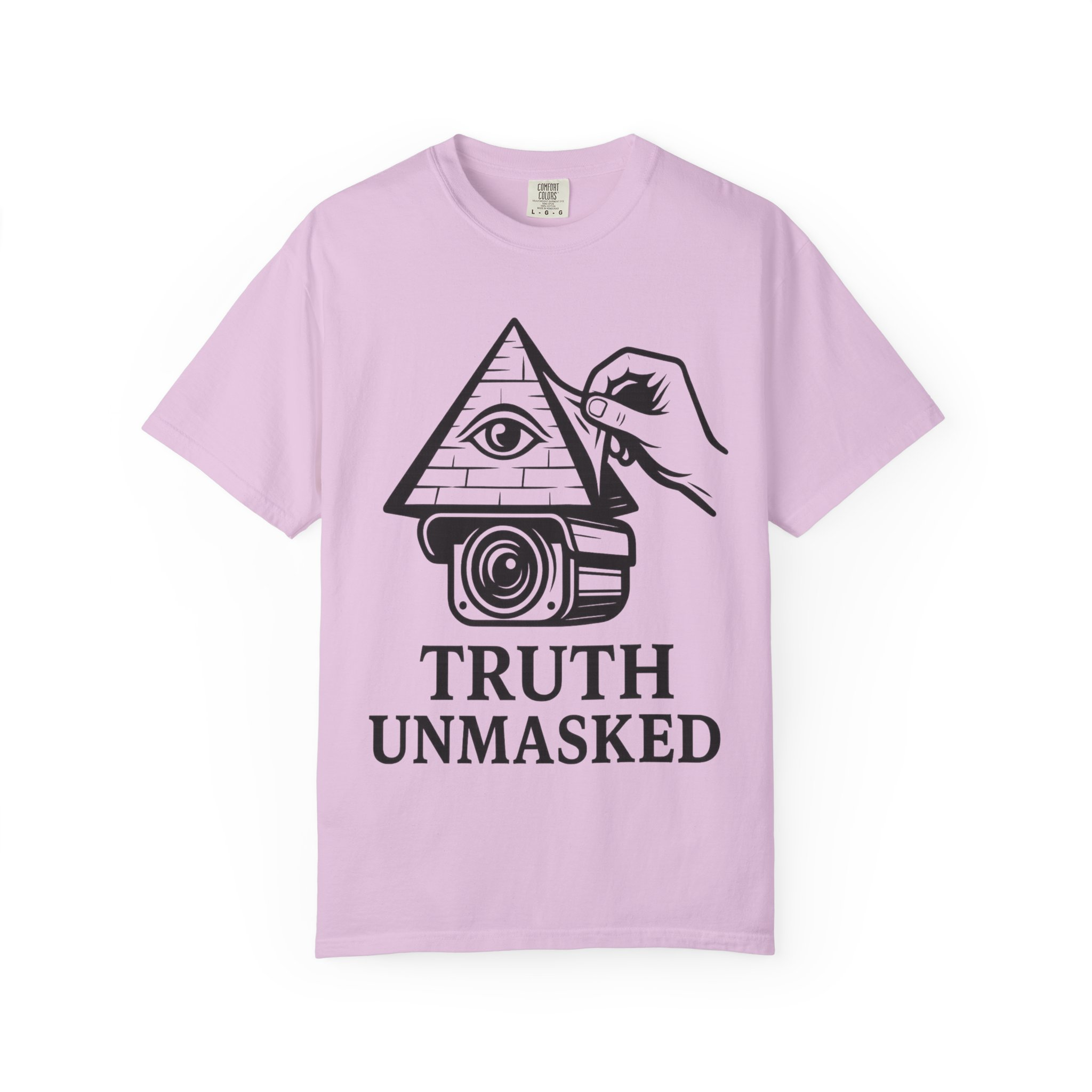 Truth Unmasked Shirt | Pyramid Camera Eye Graphic Tee | Exposing Lies Awareness Conspiracy T-Shirt | Freedom Expression Top - Image 49