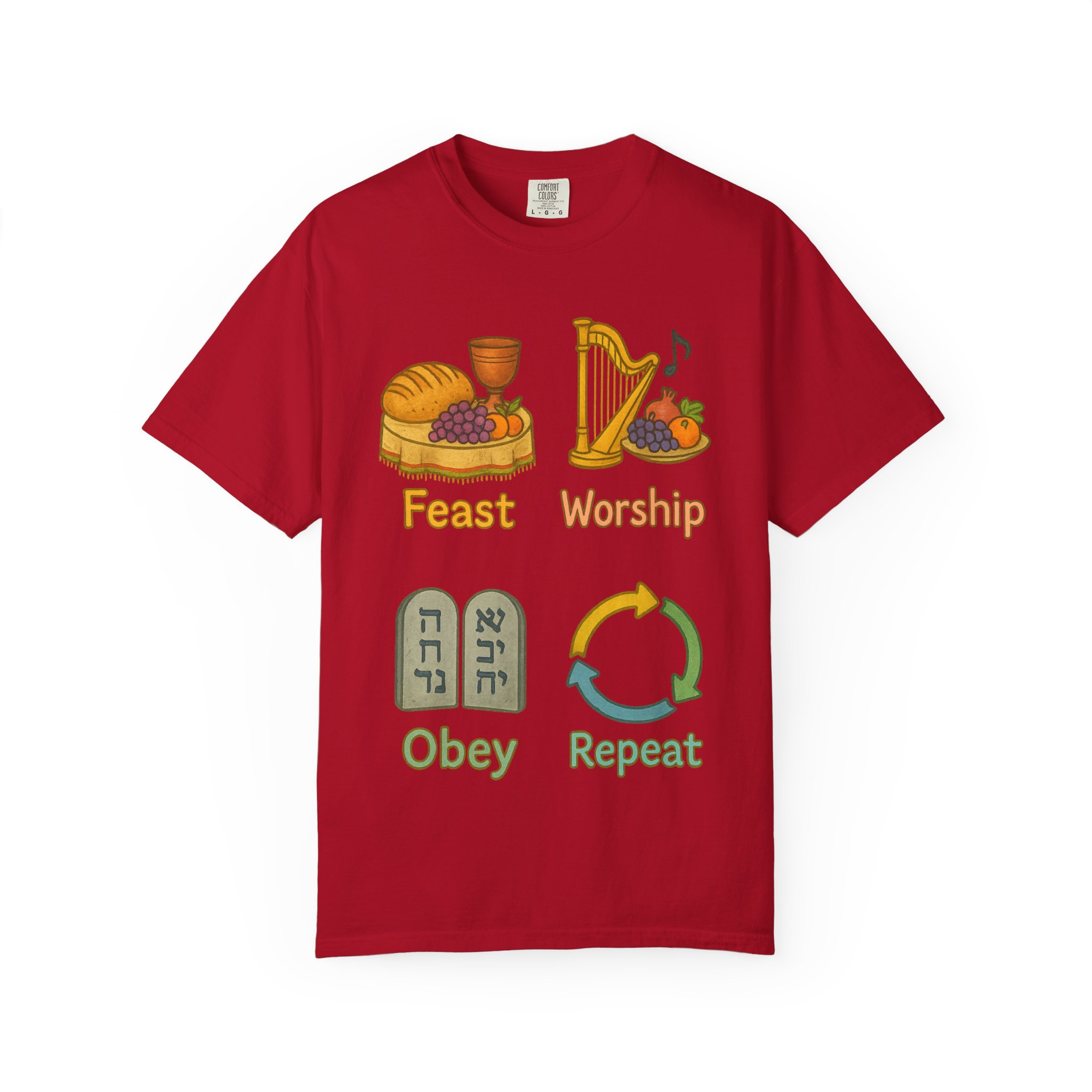 Worshipful T-Shirt, Music Lover Gift, Cup & Harp Tee, Religious Apparel, Christian Shirt - Image 57
