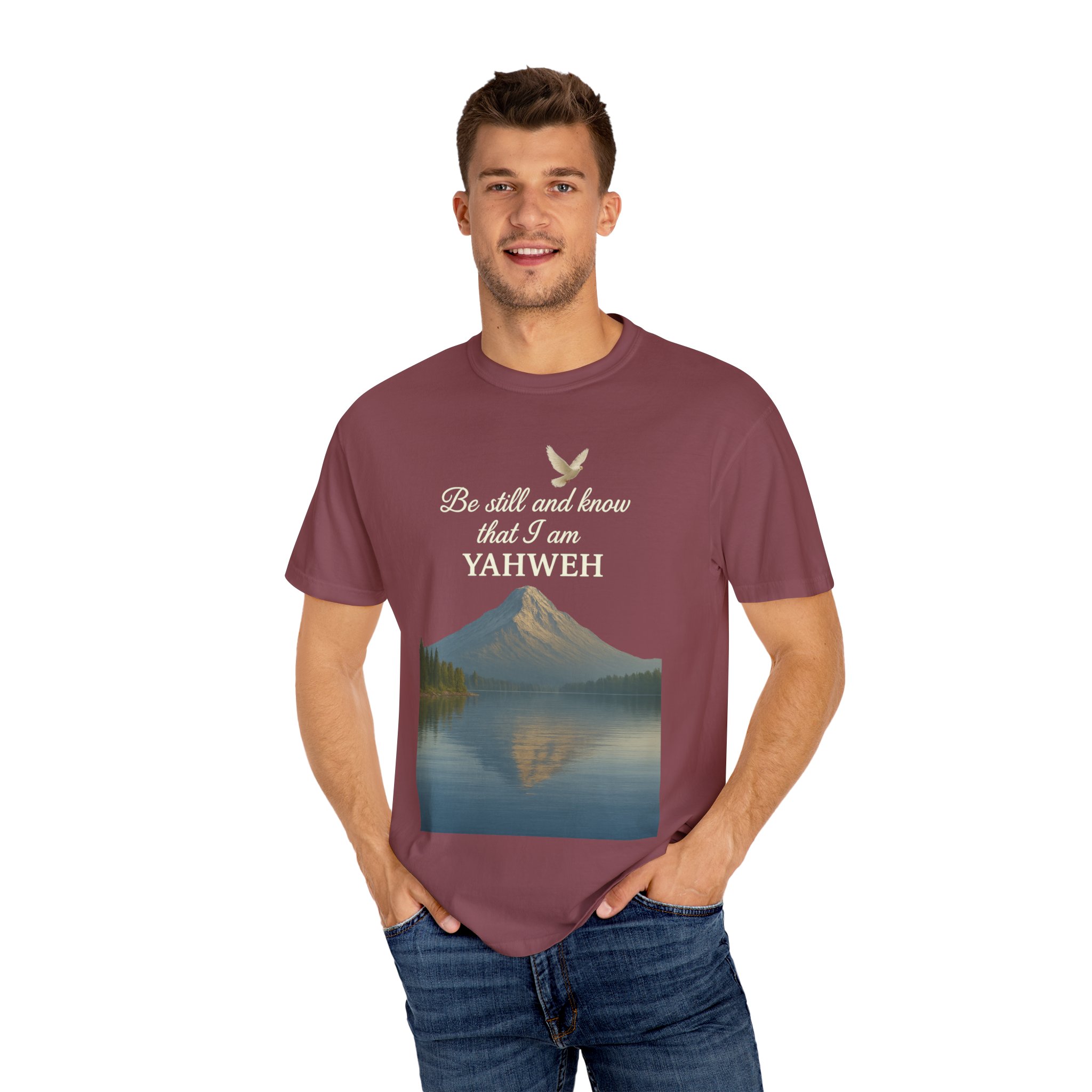 Mountain Serenity T-shirt - Be Still and Know Yahweh - Comfort Fit Tee for Nature Lovers, Faith Apparel, Outdoor Gift, Spiritual Wear - Image 52