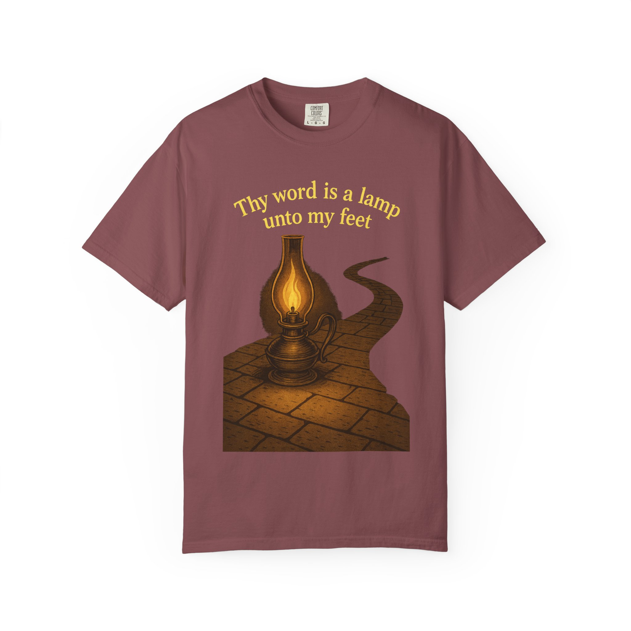 Vintage-Inspired Oil Lamp Unisex Garment-Dyed T-Shirt, Spiritual Tee, Religious Shirt, Biblical Clothing, Christian Apparel - Image 13