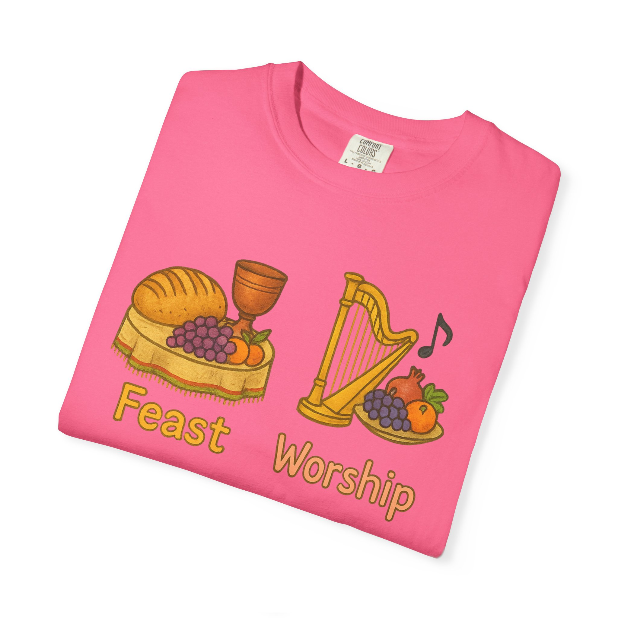 Worshipful T-Shirt, Music Lover Gift, Cup & Harp Tee, Religious Apparel, Christian Shirt - Image 47