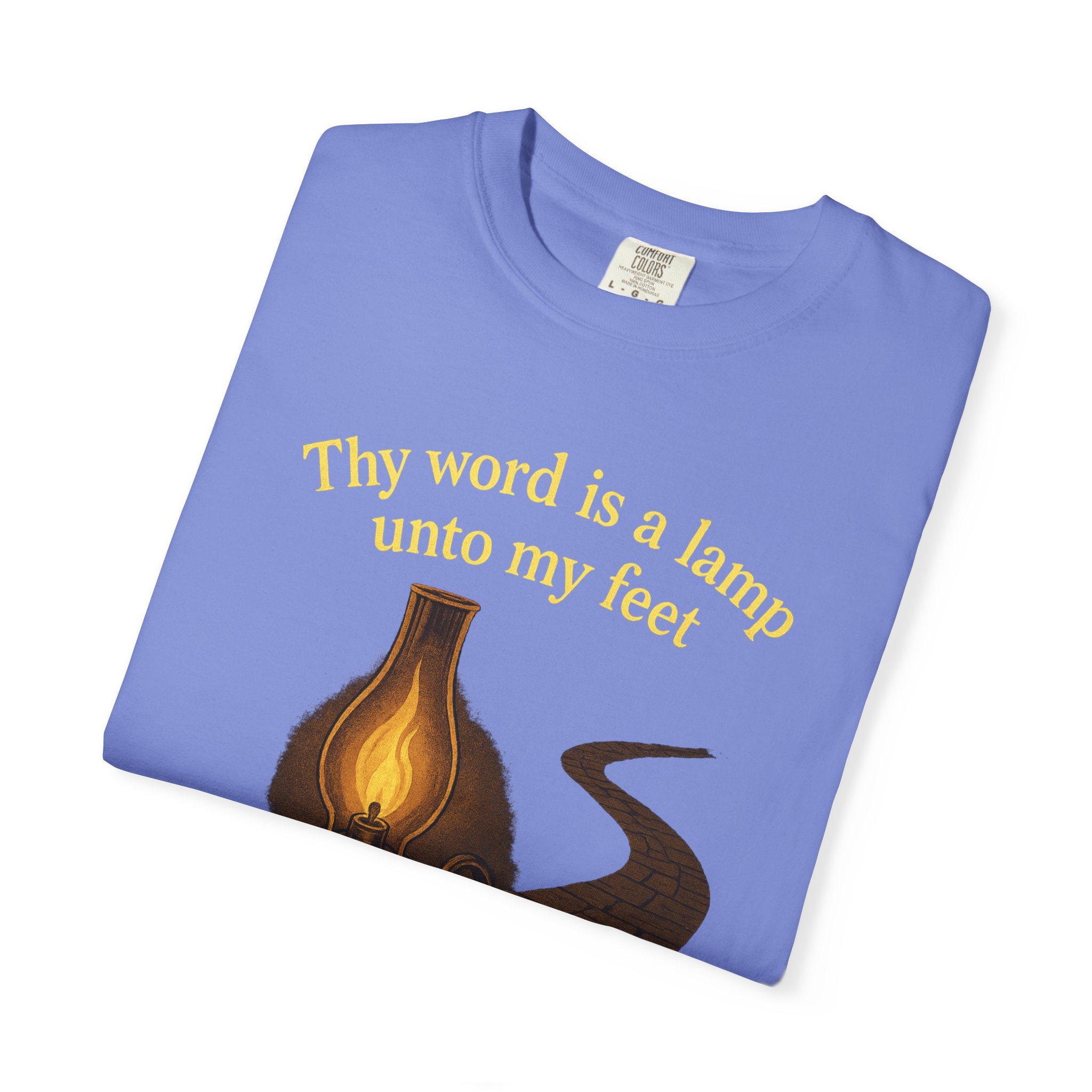 Vintage-Inspired Oil Lamp Unisex Garment-Dyed T-Shirt, Spiritual Tee, Religious Shirt, Biblical Clothing, Christian Apparel - Image 35