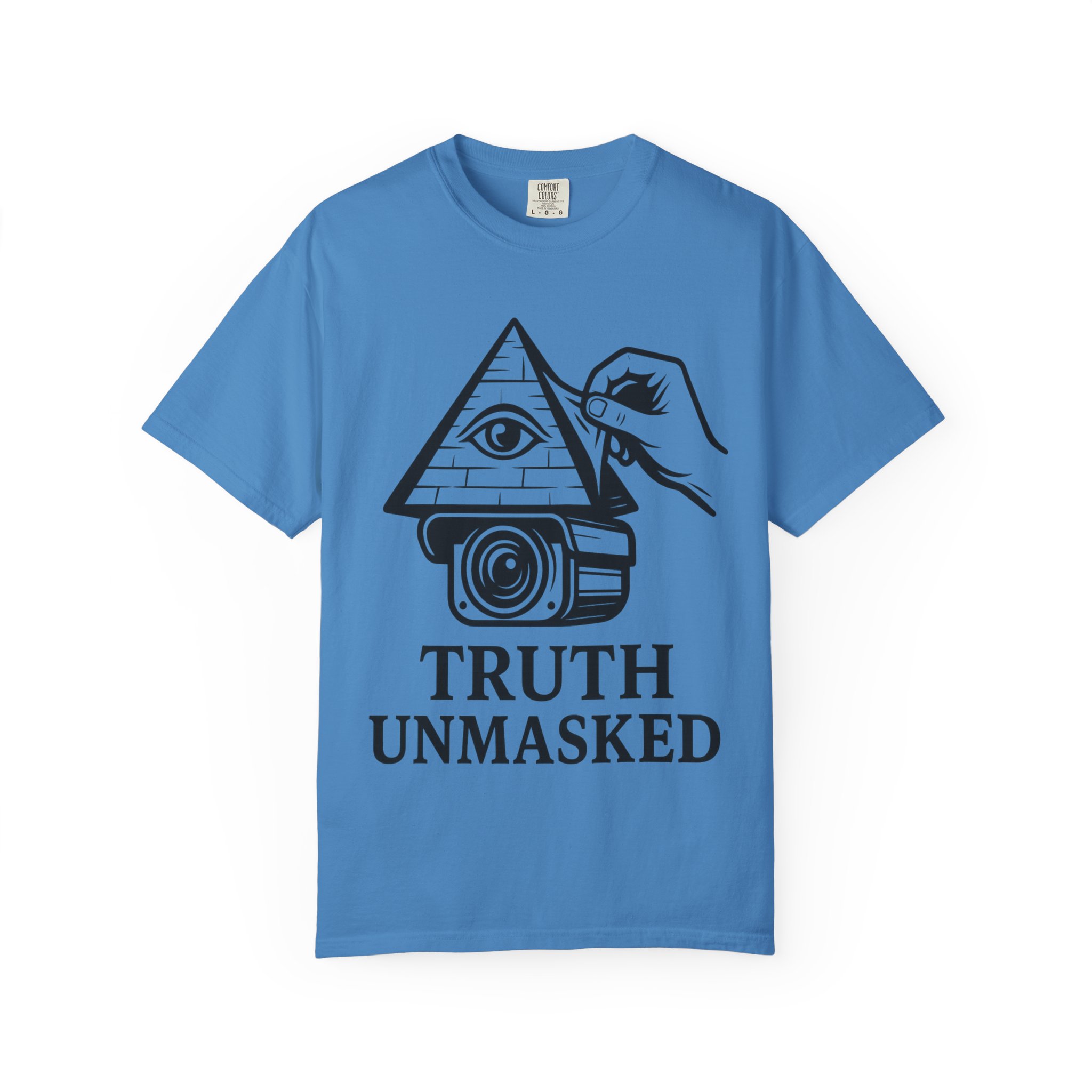 Truth Unmasked Shirt | Pyramid Camera Eye Graphic Tee | Exposing Lies Awareness Conspiracy T-Shirt | Freedom Expression Top - Image 37