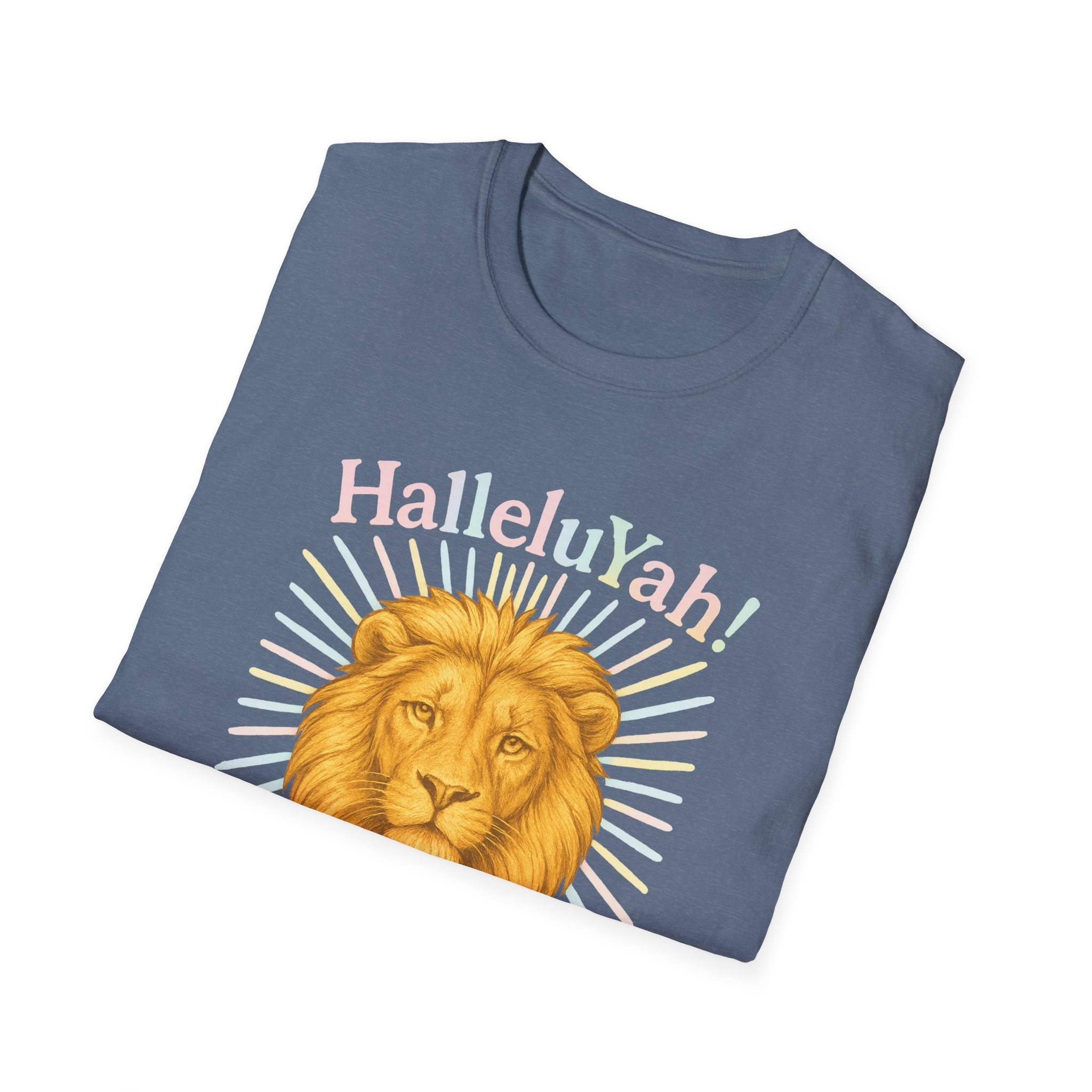 Halleluyah! Lion of Joy Unisex Softstyle T-Shirt, Faith Shirt, Religious Tee, Christian Gift, Spiritual Wear - Image 36