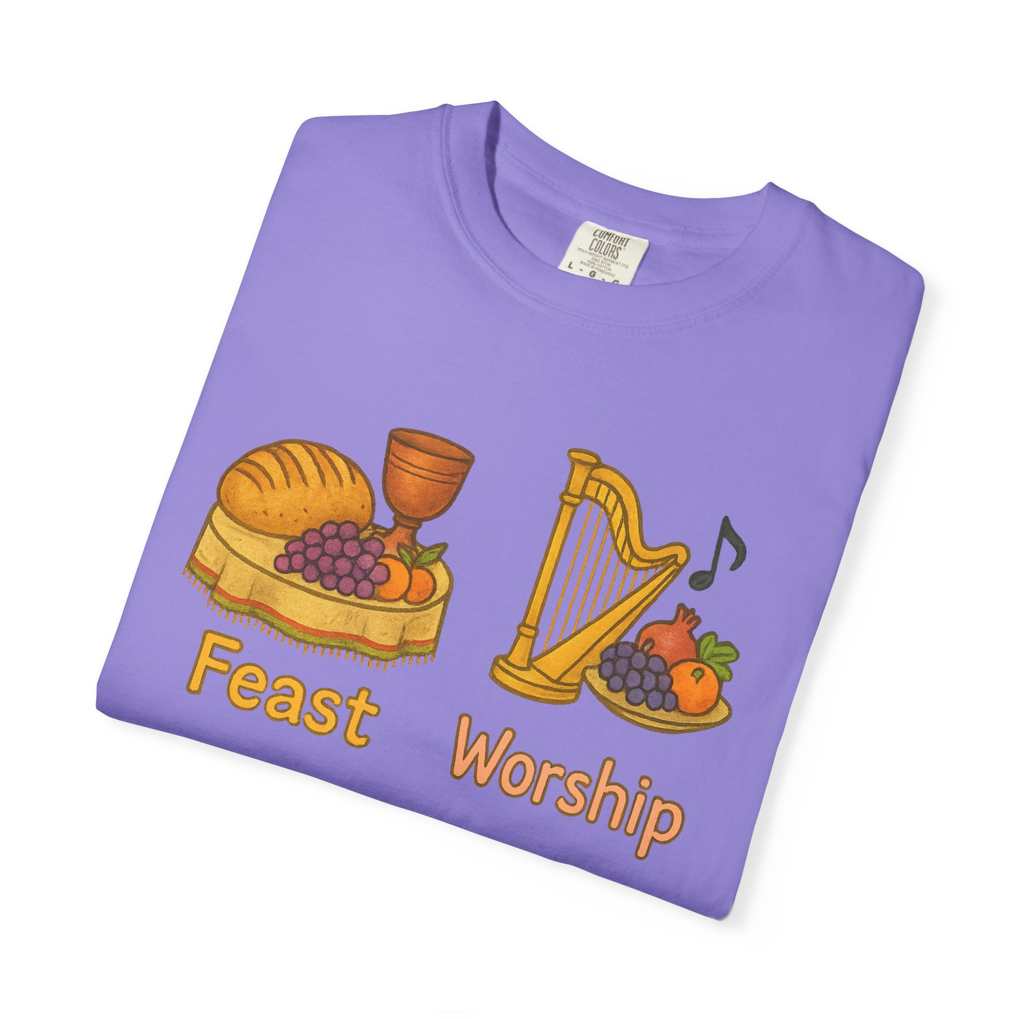 Worshipful T-Shirt, Music Lover Gift, Cup & Harp Tee, Religious Apparel, Christian Shirt - Image 39